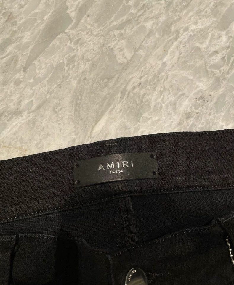 Amiri Amiri paisley patchwork black jeans Size US 34 / EU 50 - 2 Thumbnail