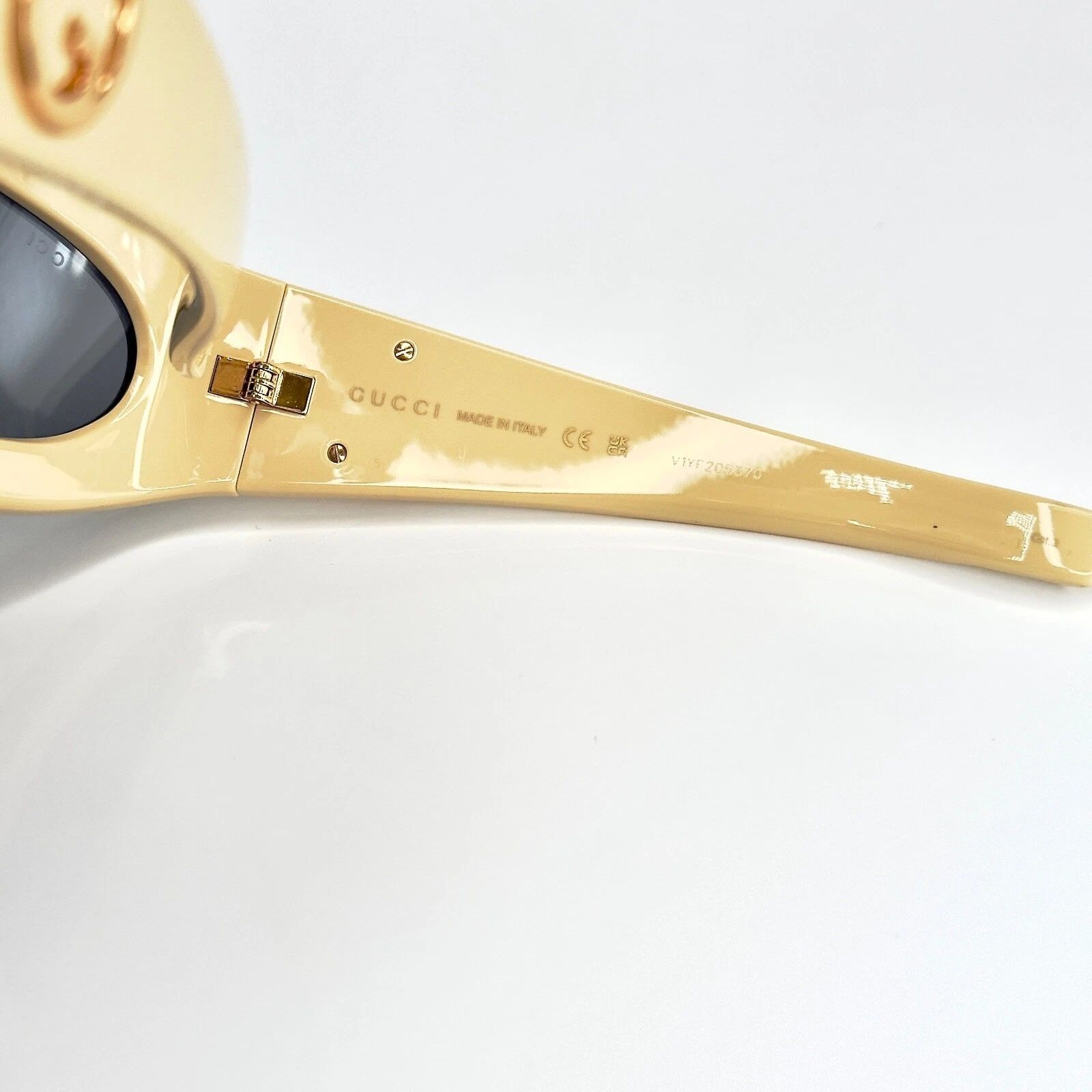 Gucci GUCCI GG1247S LOVE 1247 Ivory Silver Mirror Sunglasses 004 Size ONE SIZE - 7 Thumbnail