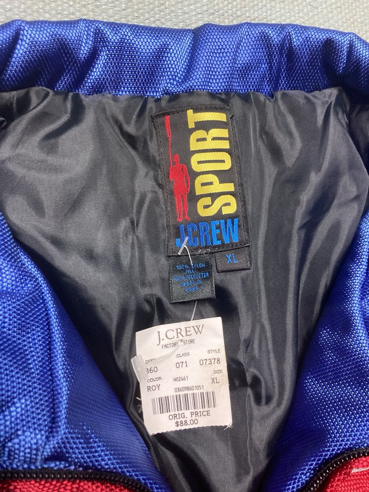 Vintage Vtg J Crew sport jacket nylo rave 3M reflective DEADSTOCK XL Size US XL / EU 56 / 4 - 5 Thumbnail