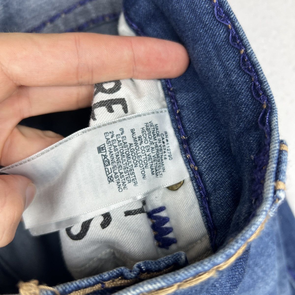 Japanese Brand × True Religion × Vintage Vintage True Religion Rocco QT Denim Jeans Japan Blue 34 Size US 34 / EU 50 - 10 Thumbnail