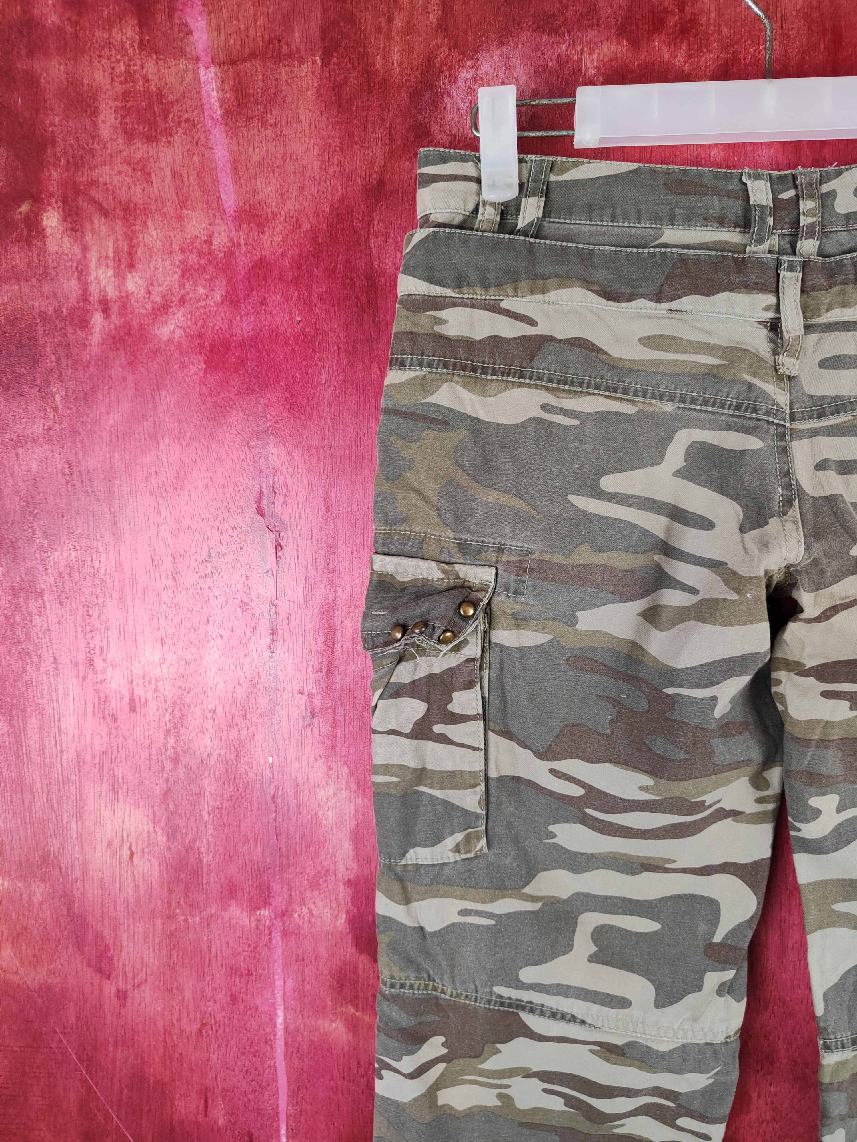 Japanese Brand DL C.o.l.z.a Camo military tactical Cargo Pants #S1503 Size 29" - 8 Thumbnail