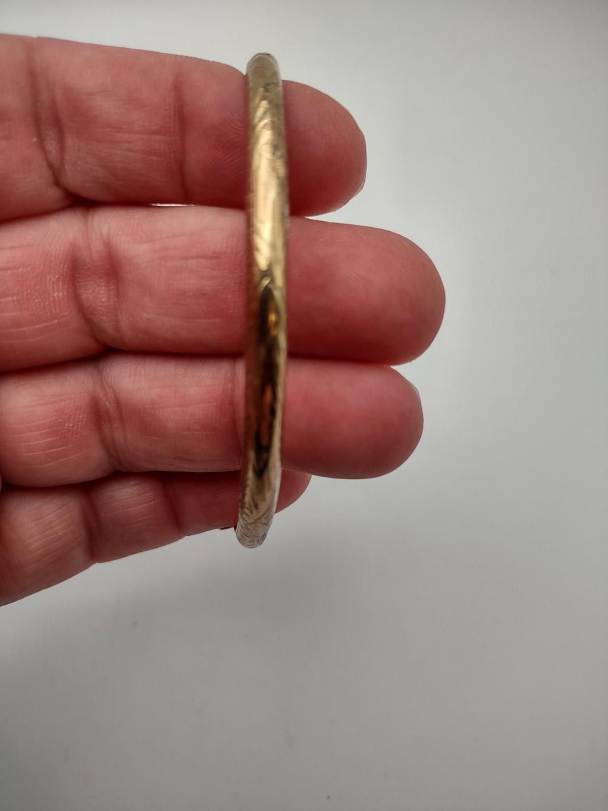 The Unbranded Brand Vintage Sterling Silver Hinged Bangle Bracelet 925 Etched Size ONE SIZE - 1 Thumbnail