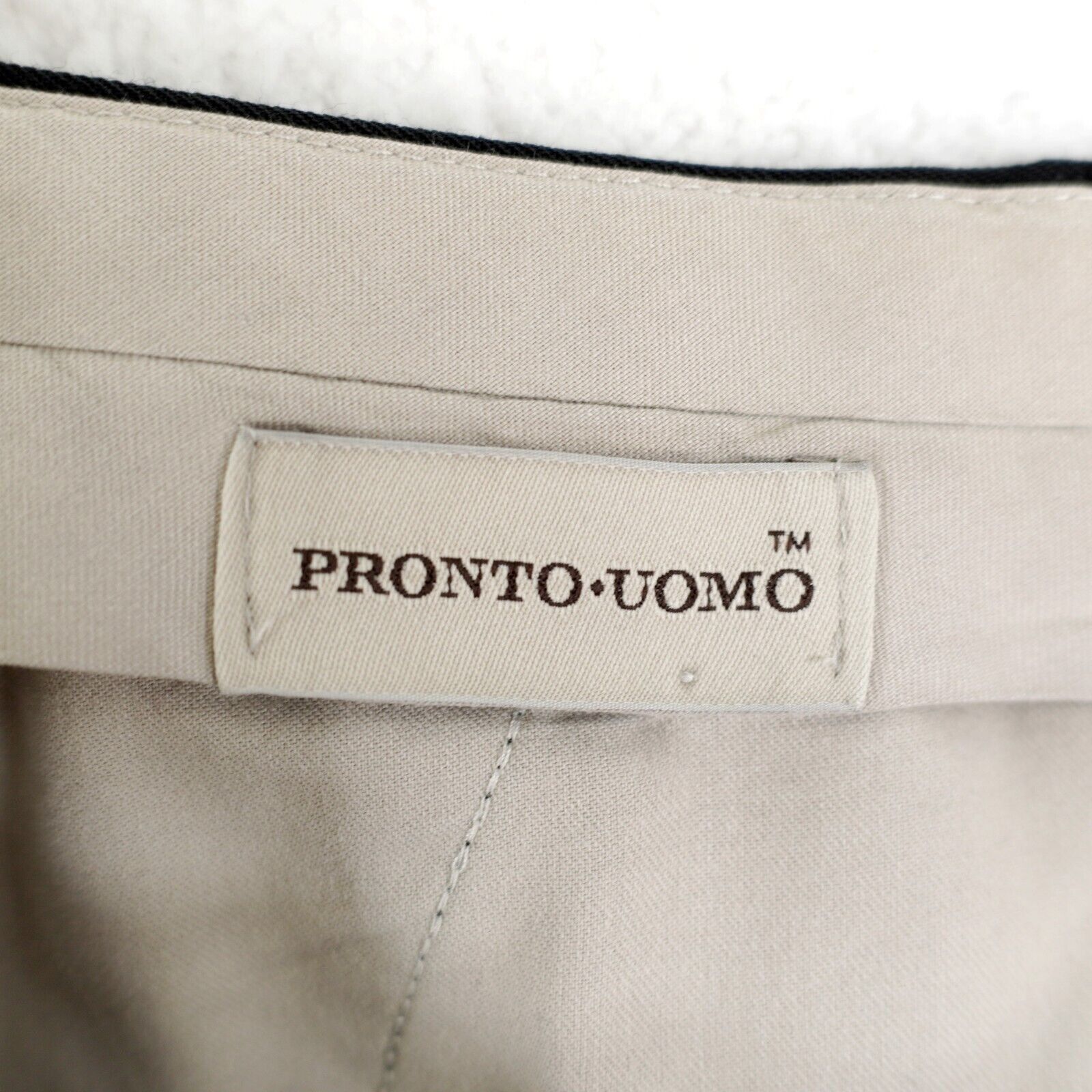 Pronto Uomo Pronto Uomo Worsted Wool Black Pleated Cuffed High Rise Dres Size 38L - 6 Thumbnail