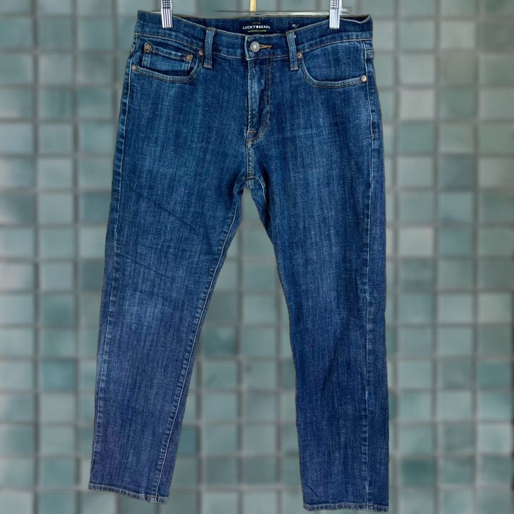 Lucky Brand Lucky Brand Denim Blue Jeans Mens Size 32 Regular 32x32 Straight 5-Pocket Zipper Logo USA Comfort Stretch Size US 32 / EU 48 - 1 Thumbnail
