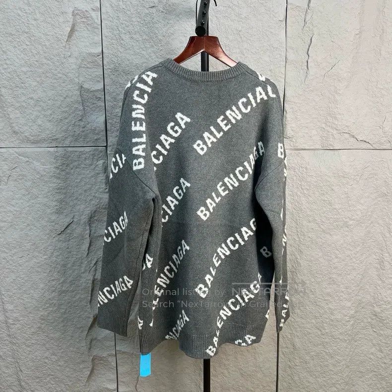 Balenciaga Balenciaga All-over Barrage Classic Grey Sweater Size US XS / EU 42 / 0 - 2 Thumbnail