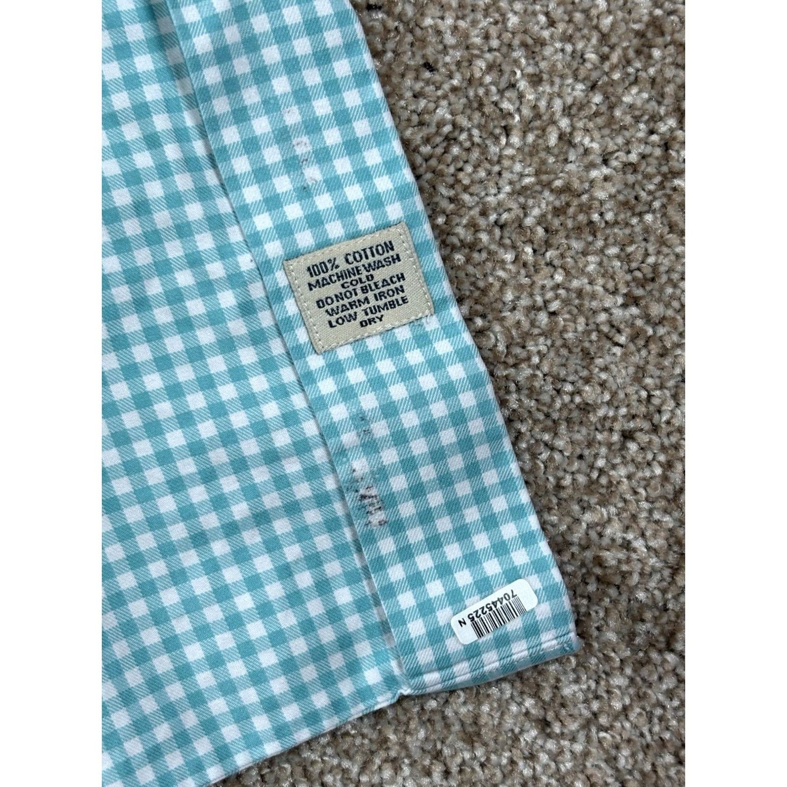 Peter Millar VINTAGE Peter Millar Dress Shirt Blue Plaid Check Long Sleeve 100% Cotton VTG Mens XL Button-Up Front Collar Point Size 46R - 7 Thumbnail