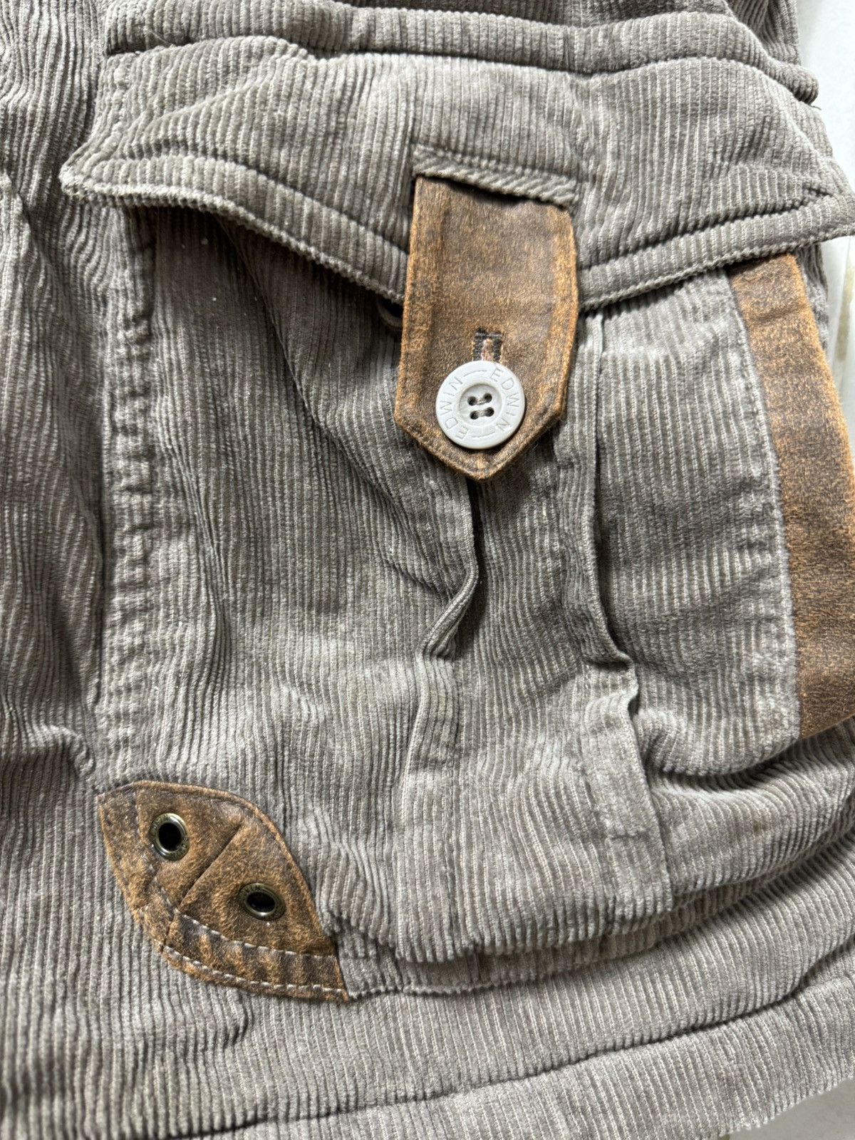 Edwin Vintage Edwin Corduroy leather jacket Size US L / EU 52-54 / 3 - 5 Thumbnail