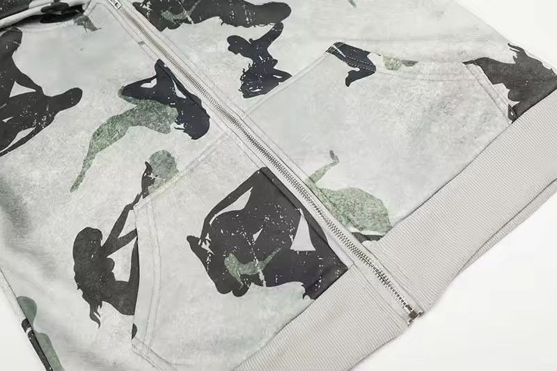 Other Streetwear Camouflage Zipper Designer Girl Print Hoodie Size US L / EU 52-54 / 3 - 6 Thumbnail