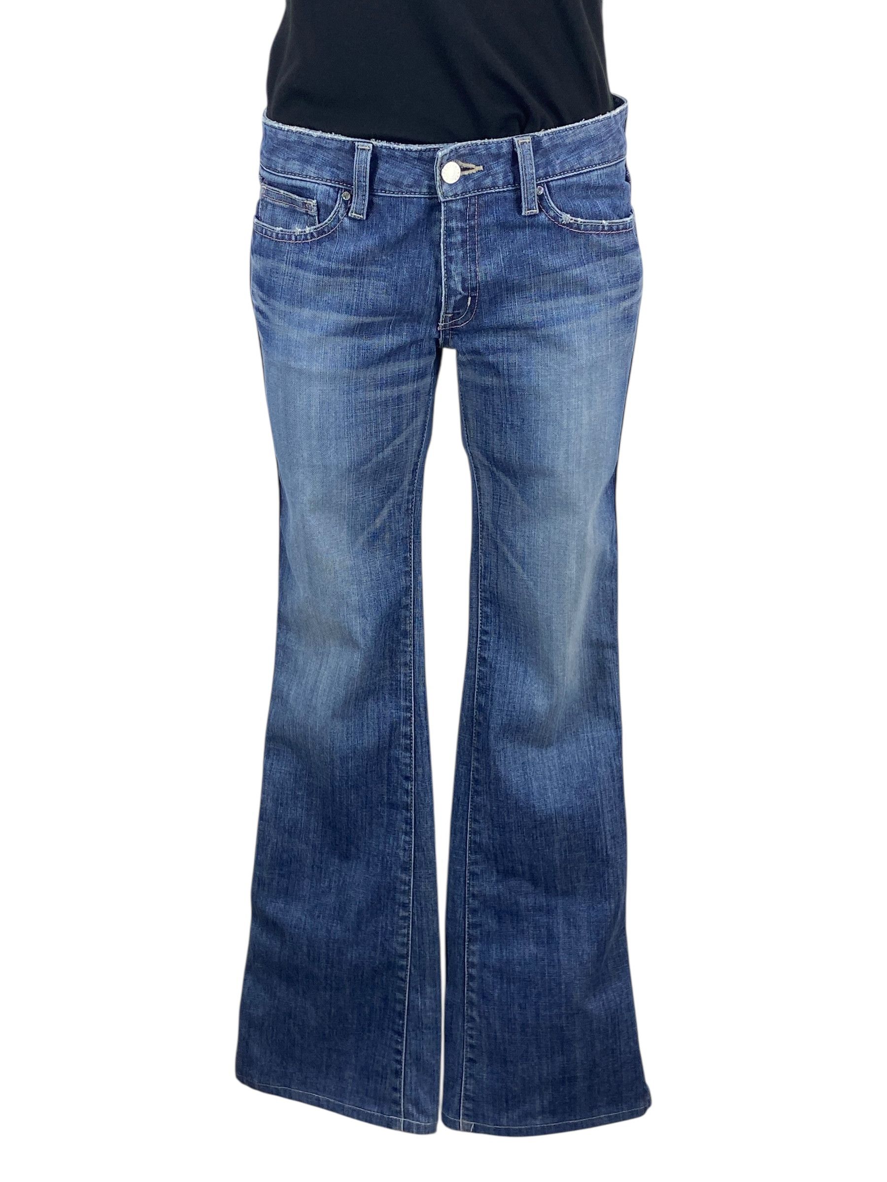Japanese Brand RU Jeans Low Rise Loose Wide Leg Jeans Size 27" / US 4 / IT 40 - 2 Thumbnail