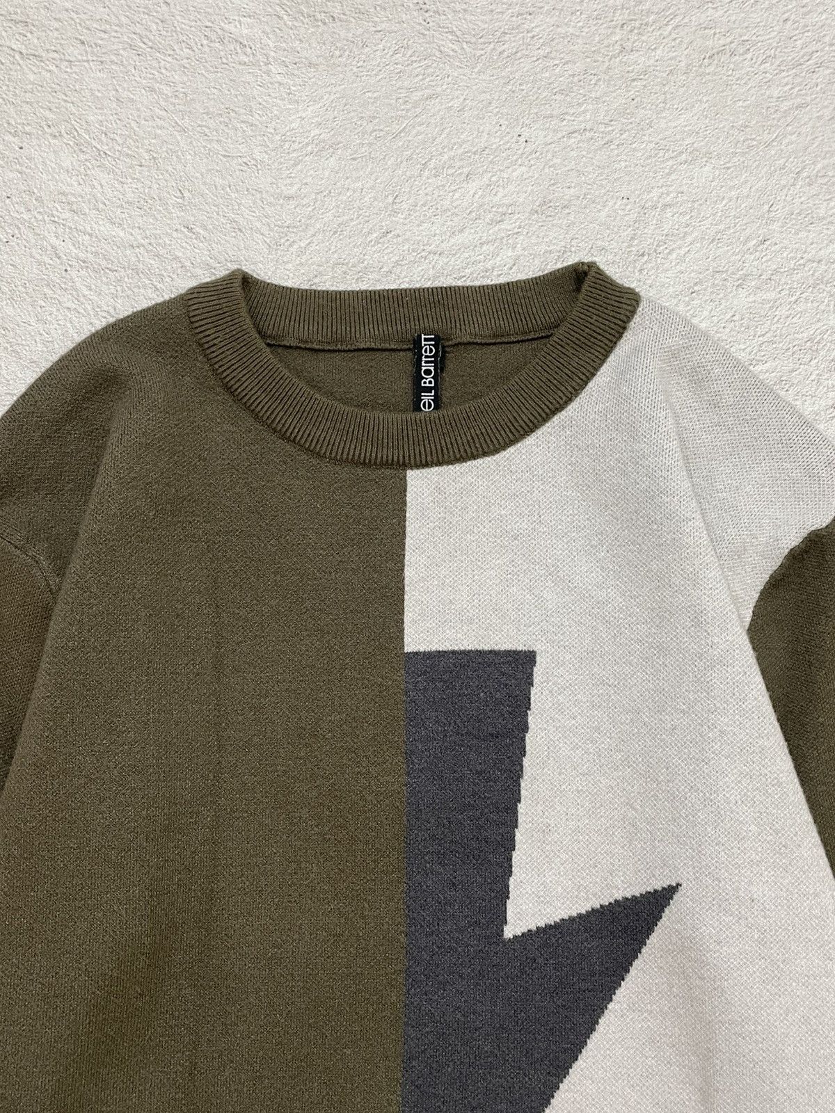 Neil Barrett Neil Barrett Vintage KOLOR Lightning Bolt Knit Sweater Size US L / EU 52-54 / 3 - 2 Thumbnail