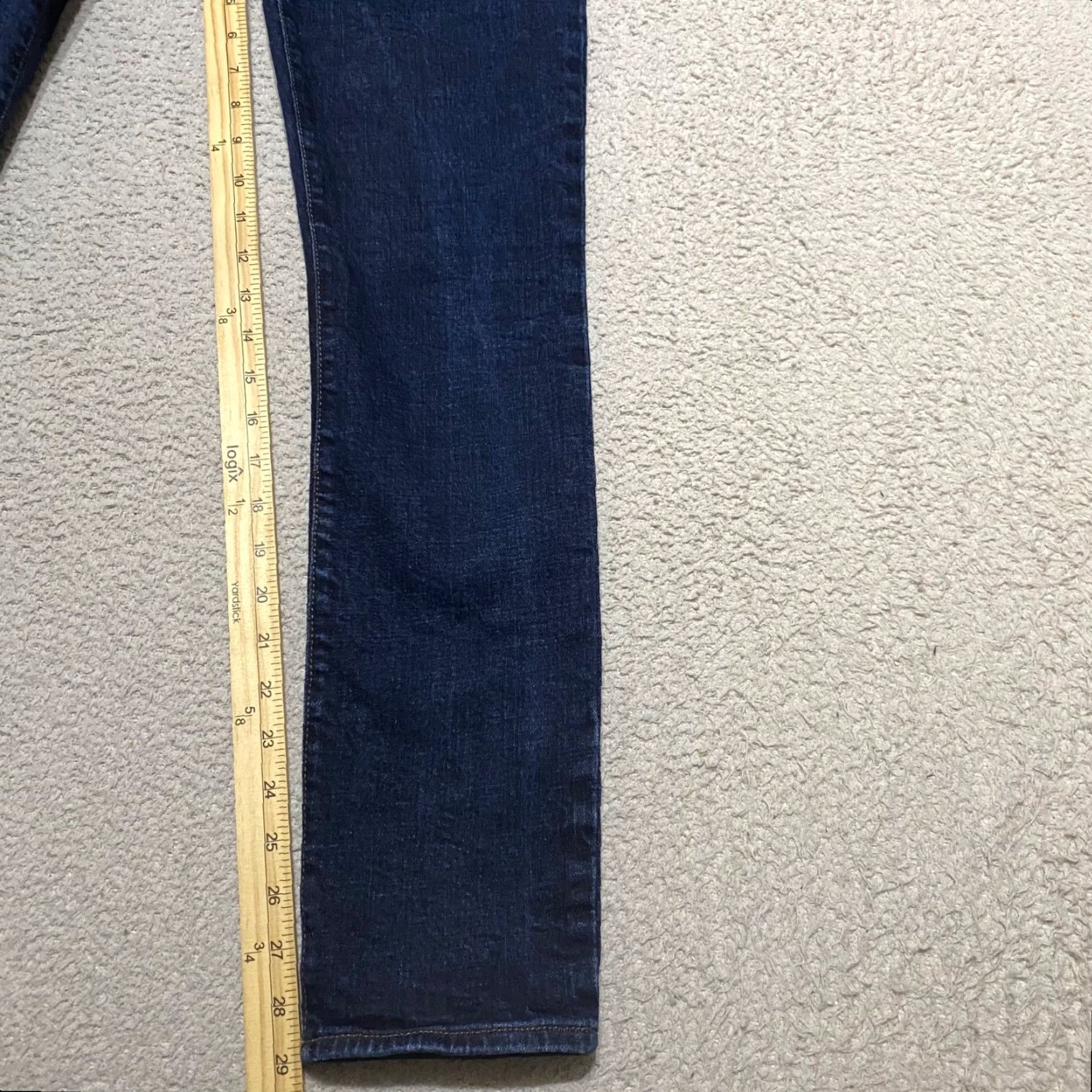 Gap Gap Jeans Mens Slim 30x32 Blue Denim Dark Wash Skinny Rise Mid 10-12 in 5-Pocket - Inseam 29 in Gap 1969 Men’s Jeans Size US 28 / EU 44 - 7 Thumbnail