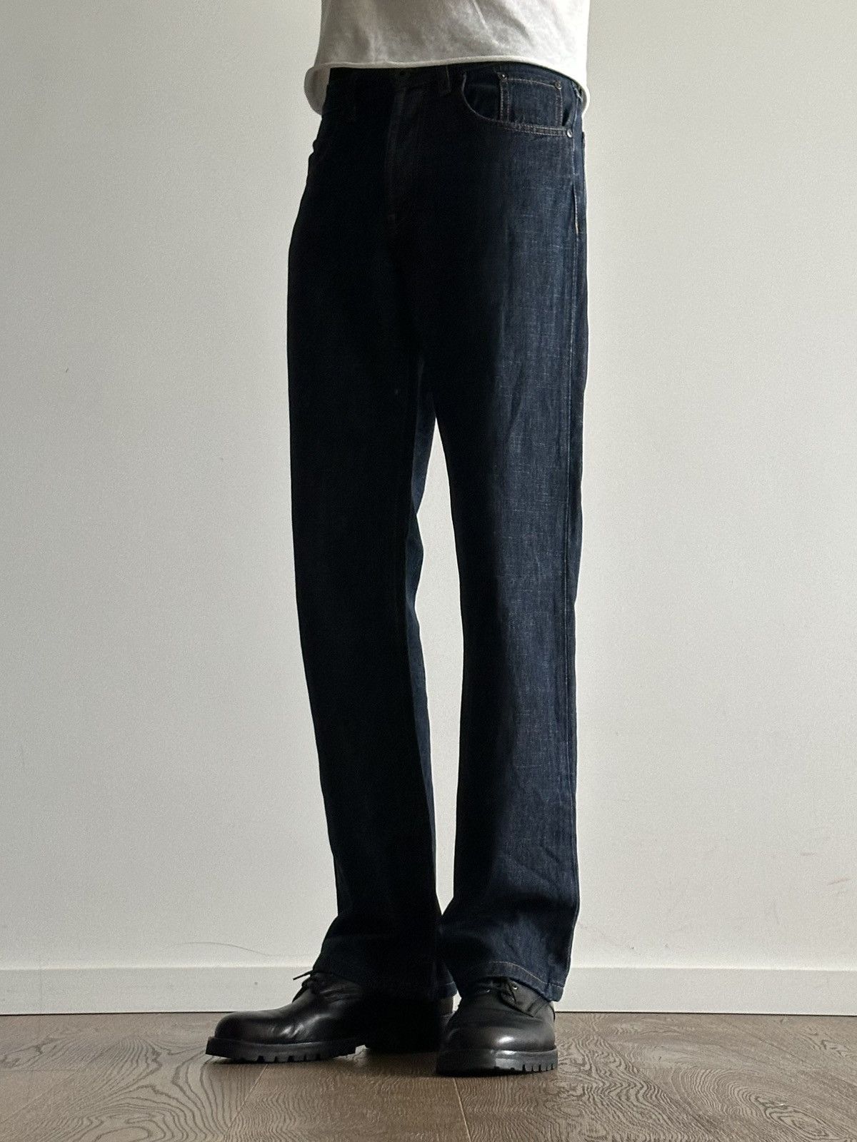 Miu Miu Miu Miu Early 2000’s Raw Denim Jeans Size US 28 / EU 44 - 2 Thumbnail