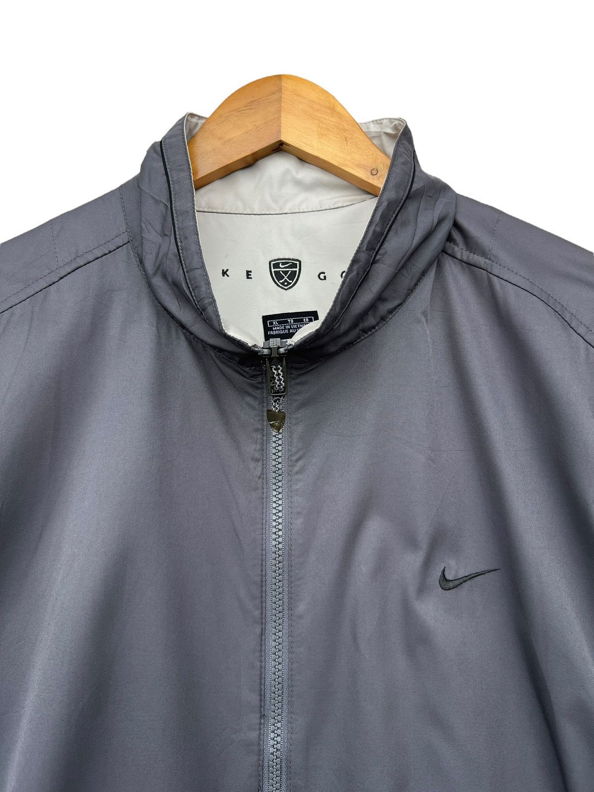 Nike × Vintage Vintage Y2K Nike Zipper Small Swoosh Grey Jacket Size US XL / EU 56 / 4 - 5 Thumbnail