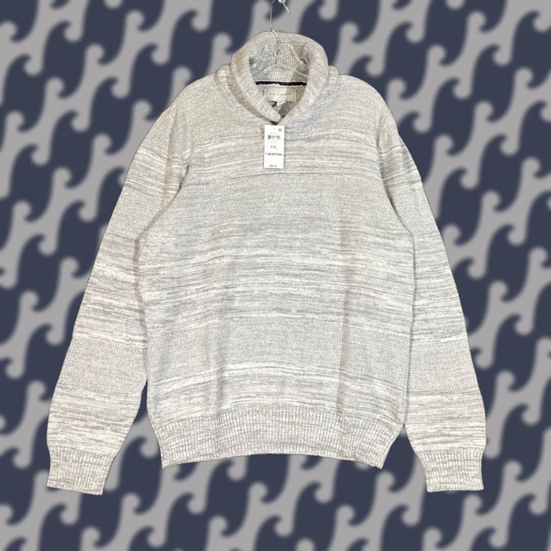 Vintage Sun + Stone NWT Gray Heathered Pullover Cowl Neck Sweater Men XXL Big & Tall Size US XXL / EU 58 / 5 - 1 Thumbnail
