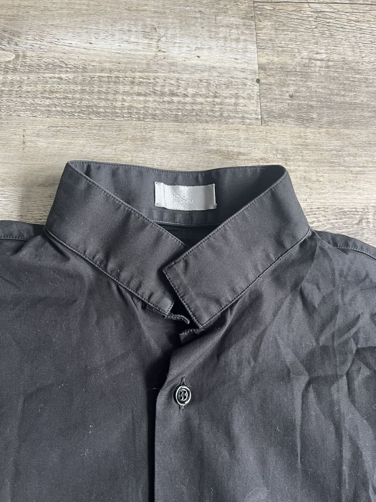 Dior × Hedi Slimane SS08 Dior Homme Standing Inverted Collar Shirt Size US M / EU 48-50 / 2 - 3 Thumbnail