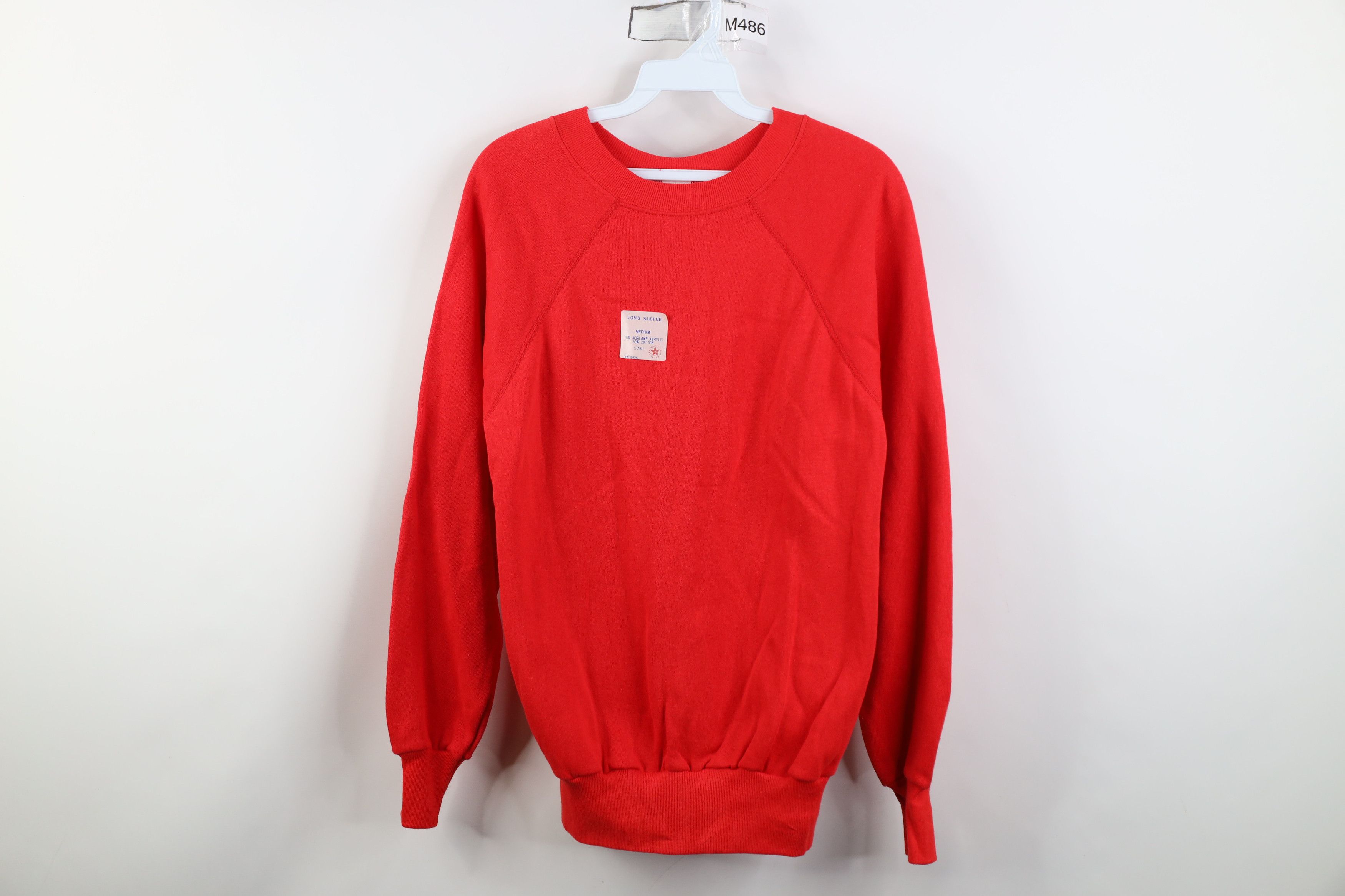 Vintage Deadstock Vintage 60s 70s Raglan Crewneck Sweatshirt Red USA Size M / US 6-8 / IT 42-44 - 1 Thumbnail