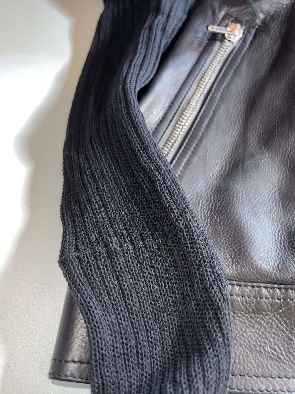 Rick Owens PHLEGETHON SS21 Calf leather Big shoulder Biker Jacket Size S / US 4 / IT 40 - 17 Thumbnail