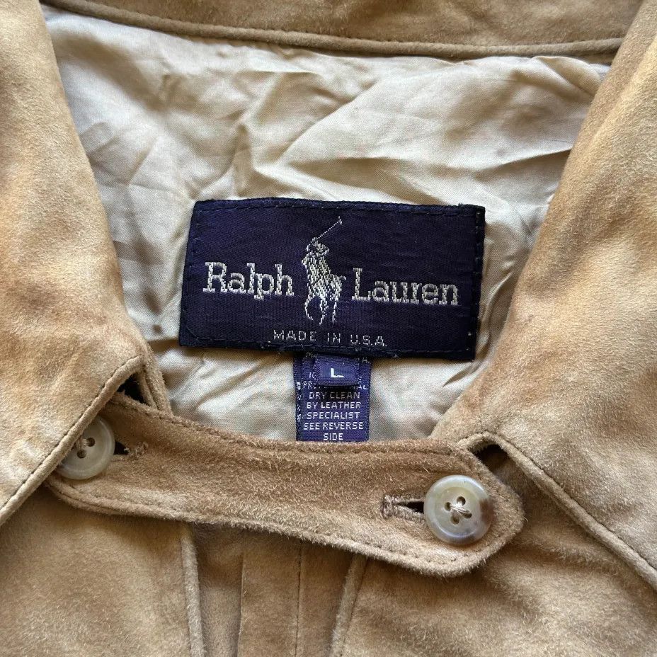 Ralph Lauren Purple Label Vintage Purple Label Ralph Lauren Suede Western Button Shirt Size US L / EU 52-54 / 3 - 3 Thumbnail