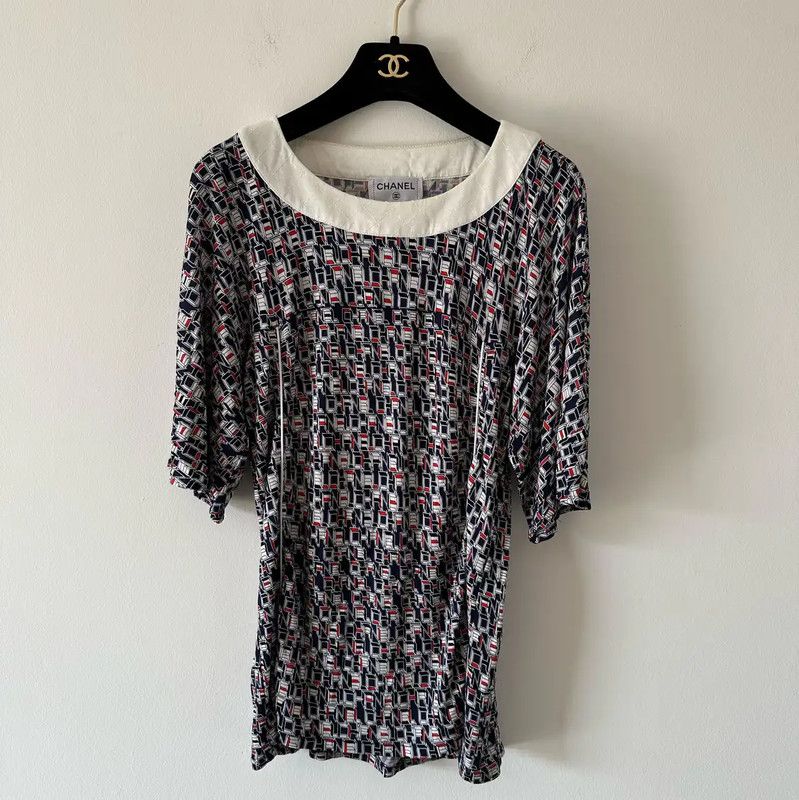 Chanel Chanel Blue Cotton T-Shirt for Women 0089 Size S / US 4 / IT 40 - 1 Thumbnail