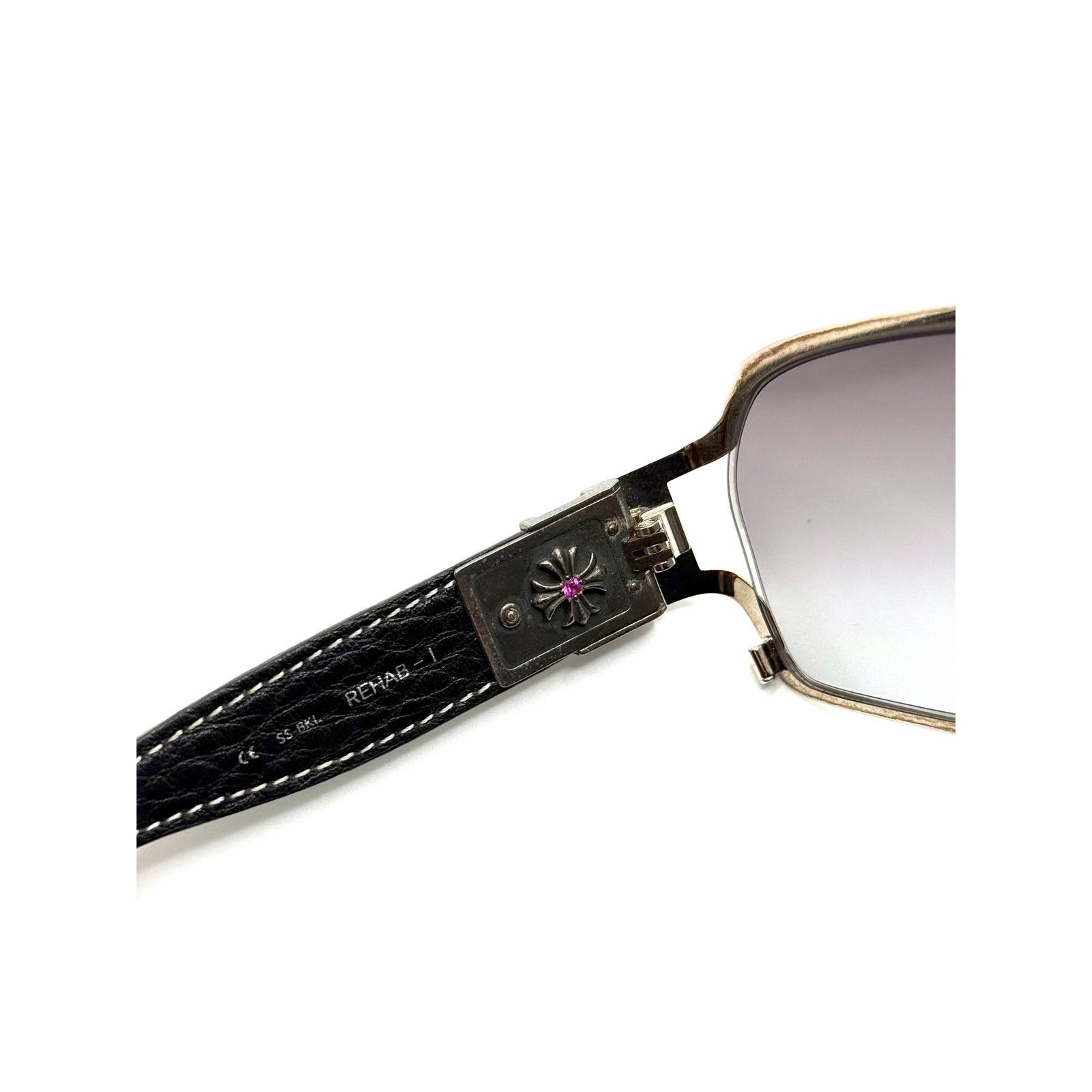 Chrome Hearts Chrome Hearts REHAB-I factory diamonds leather sunglasses Size ONE SIZE - 3 Thumbnail