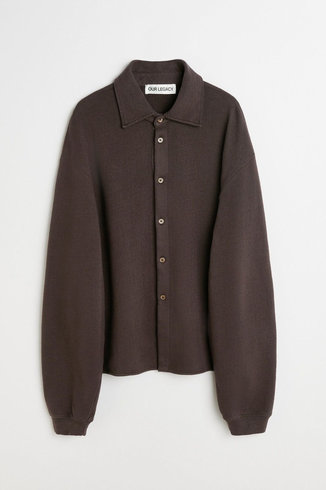 Our Legacy Our Legacy Recovery Shirt (Deep Brown Fuzzy Fleece) Size US M / EU 48-50 / 2 - 14 Thumbnail