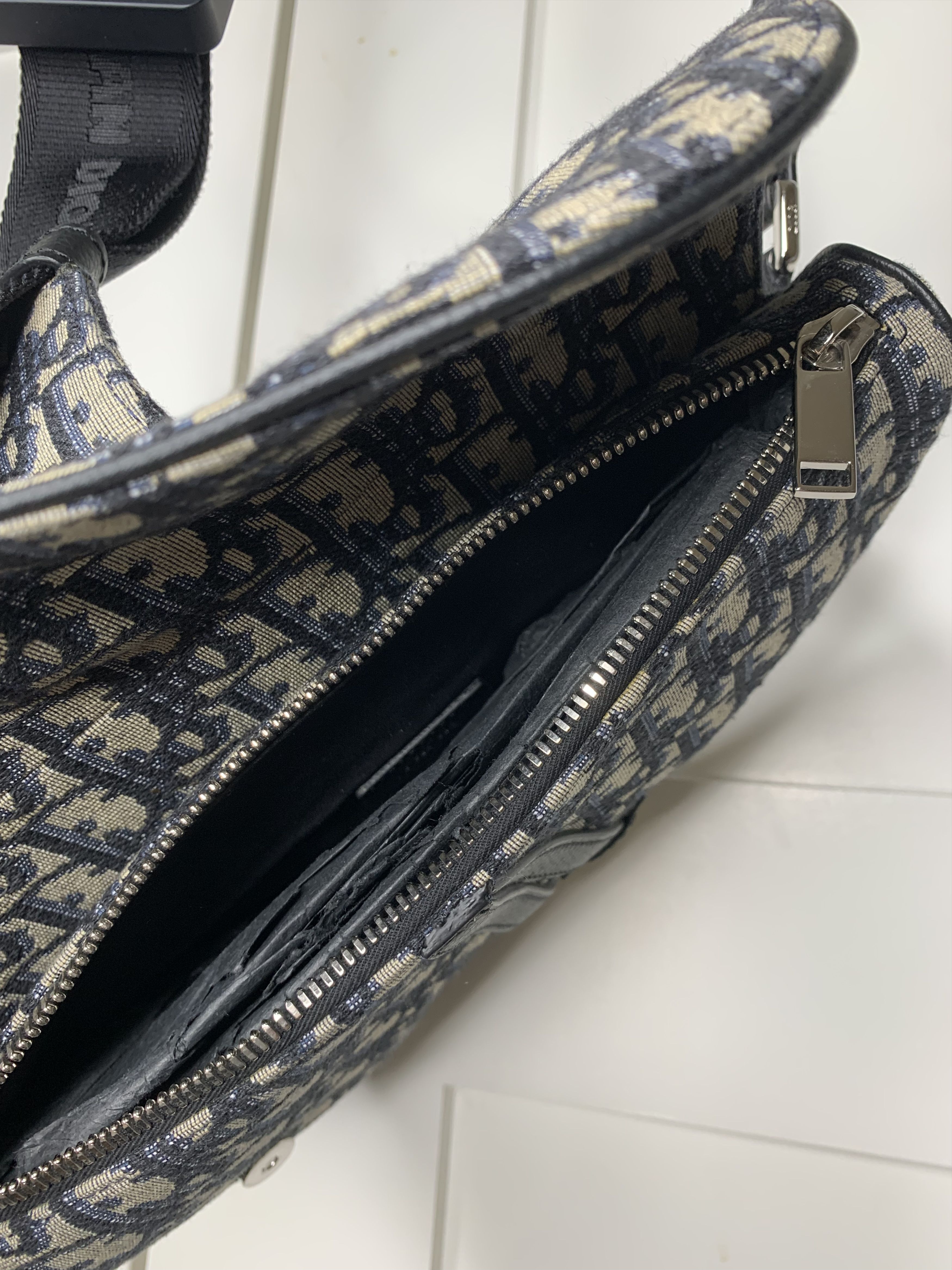 Dior DIOR Saddle Bag Beige And Black Dior Oblique Jacquard Size ONE SIZE - 7 Thumbnail