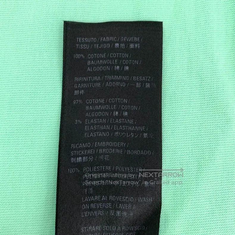 Balenciaga Balenciaga Teal Logo Letter Embroidered Cotton Round Neck Size US L / EU 52-54 / 3 - 7 Thumbnail