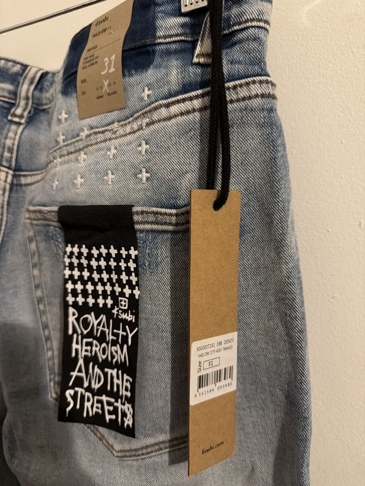 Ksubi Brnad new kaubi hazlow city high trashed denim Size US 31 - 3 Thumbnail