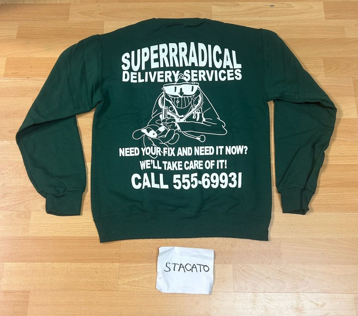 Superrradical × Tyler Grosso Superrradical Tyler Grosso Delivery Crewneck Green Size US S / EU 44-46 / 1 - 1 Thumbnail
