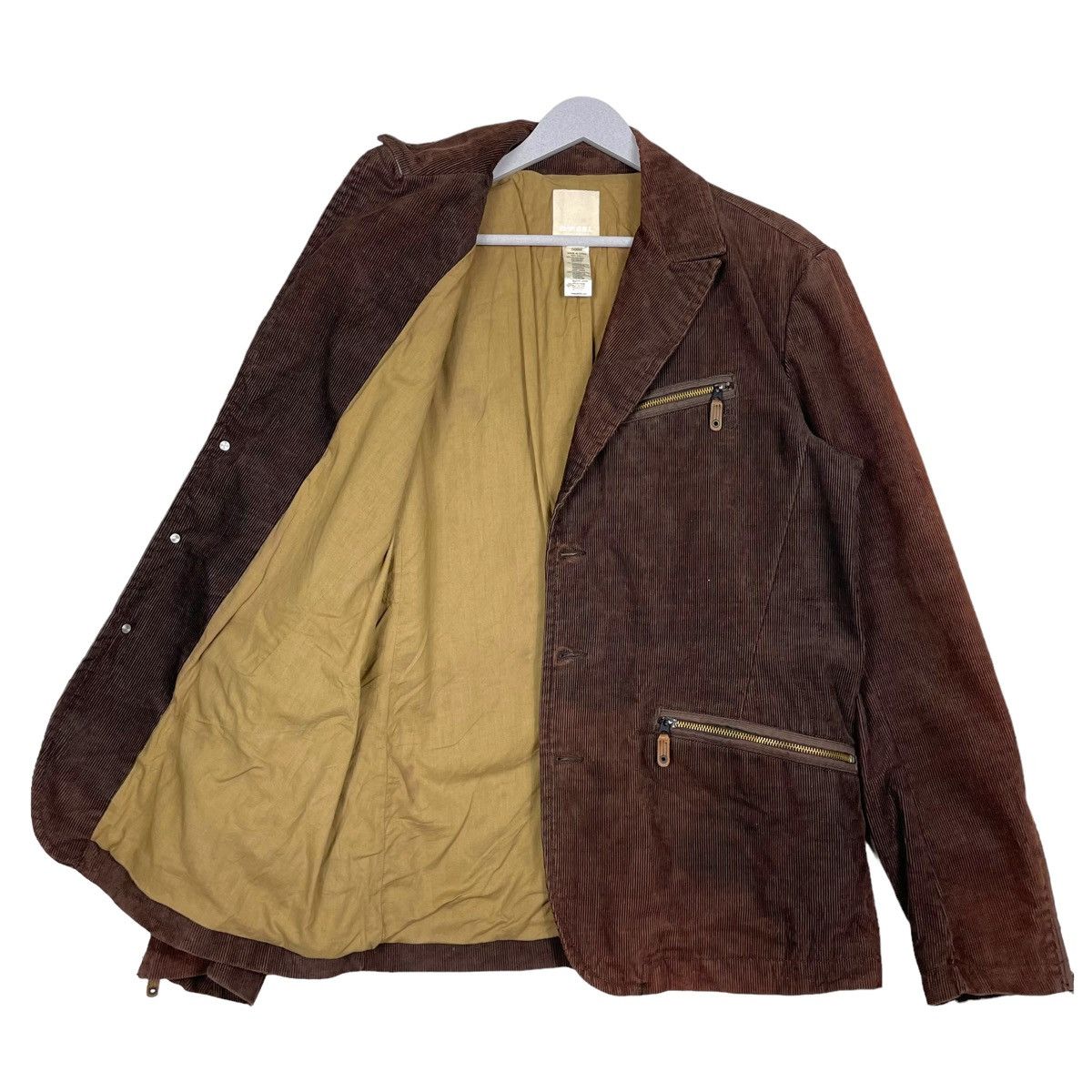Diesel 💥DIESEL CORDUROY SUNFADED BIKER JACKET Size US L / EU 52-54 / 3 - 2 Thumbnail
