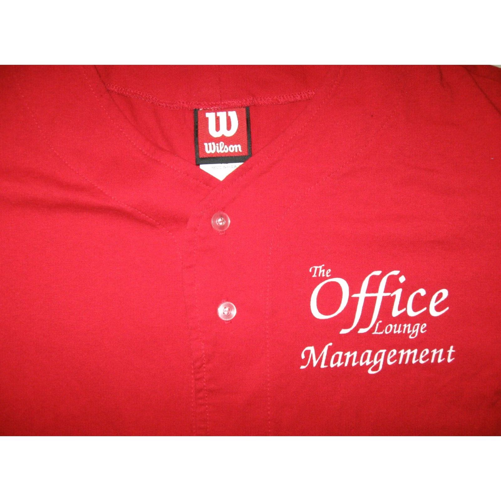 Vintage VINTAGE The Office Lounge Shirt Men XL Red Jersey Cotton/Polyester Short Sleeve Vintage #1 Size US XL / EU 56 / 4 - 2 Thumbnail