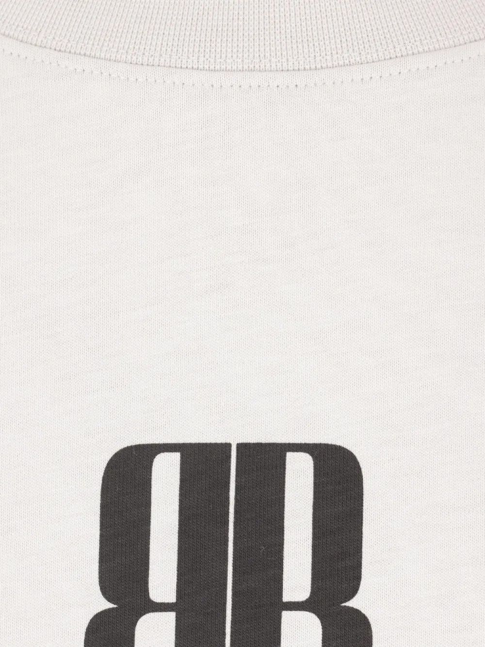Balenciaga o1bcso1str0326 Nano BB Cropped T-Shirt in White Size S / US 4 / IT 40 - 3 Thumbnail