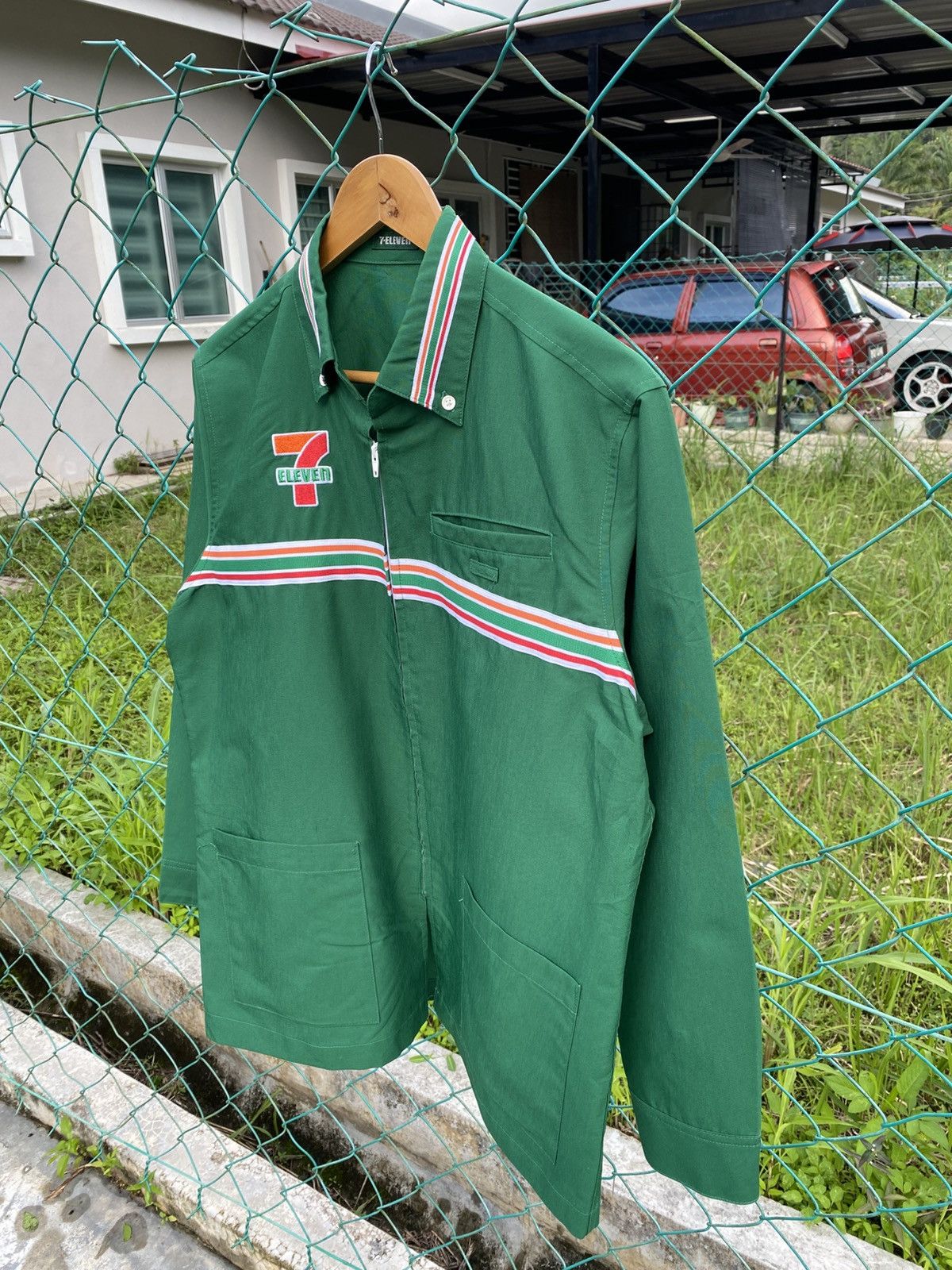 Japanese Brand Vintage 7-eleven woven spellout long sleeve shirt uniform Size US M / EU 48-50 / 2 - 6 Thumbnail
