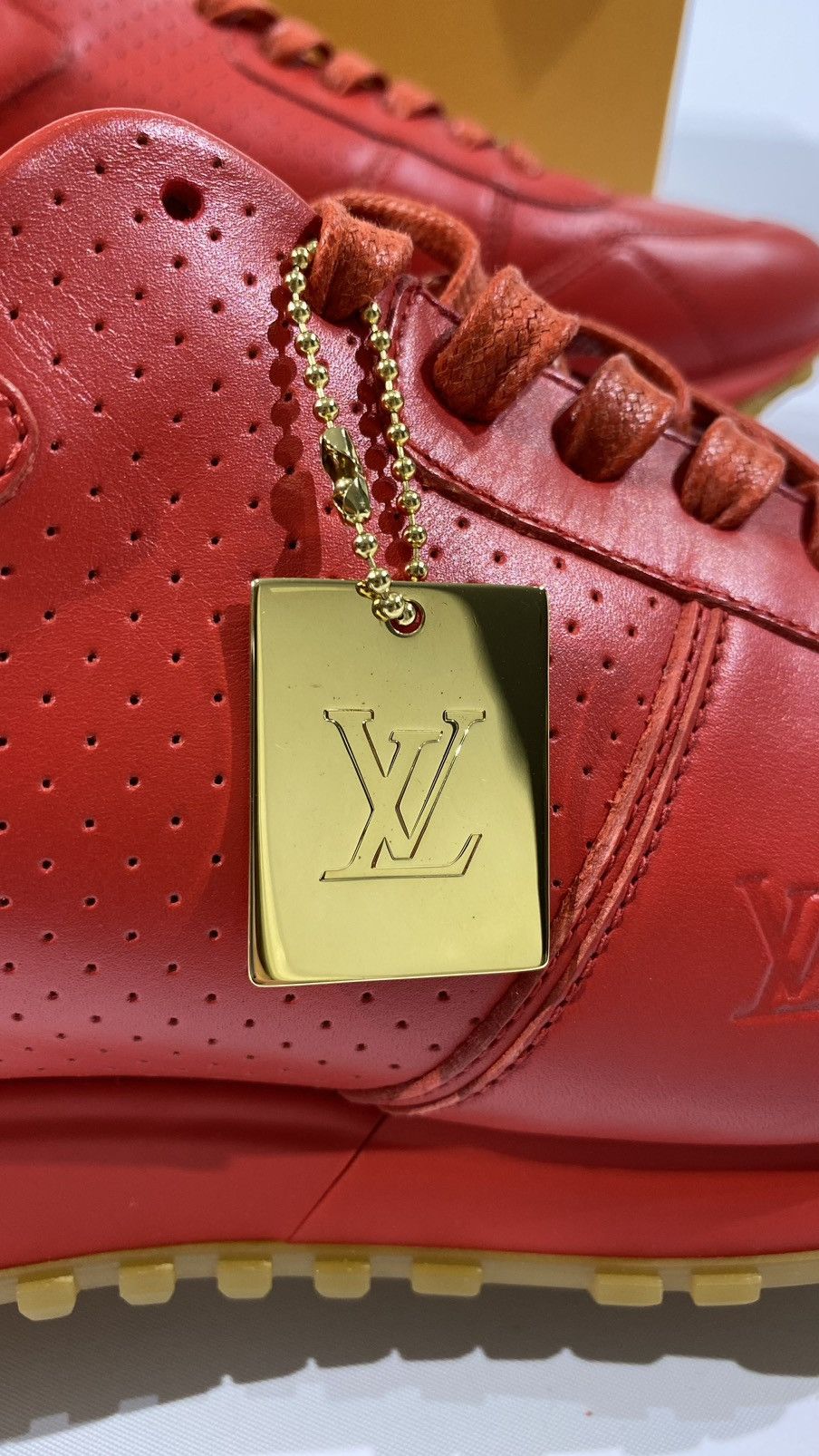 Louis Vuitton × Supreme Louis Vuitton X Supreme Sz10 Run Away sneakers Red Size US 10 / EU 43 - 5 Thumbnail