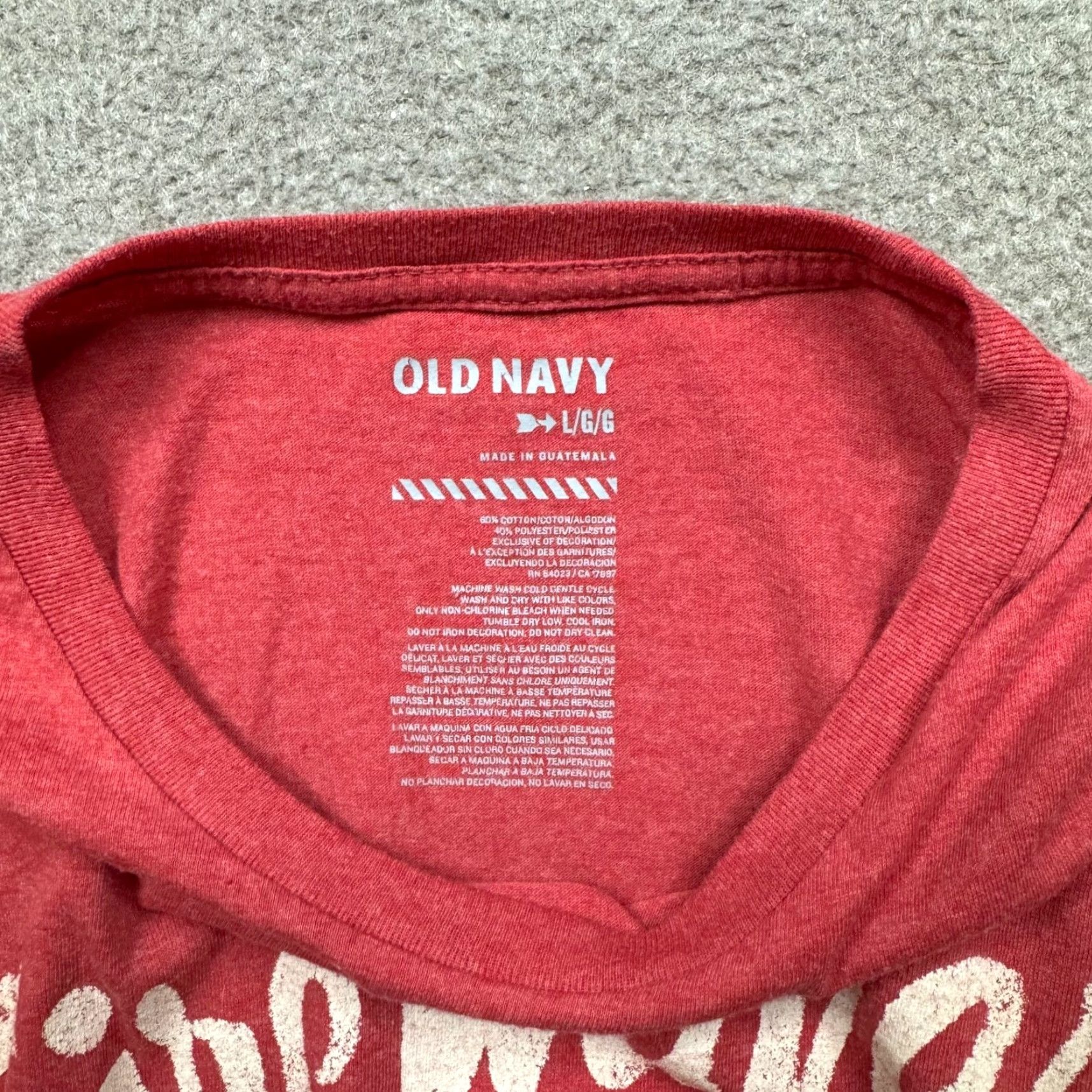 Old Navy Old Navy Shirt Men L Red Short Sleeve Stretch Logo T-Shirt Size US L / EU 52-54 / 3 - 2 Thumbnail