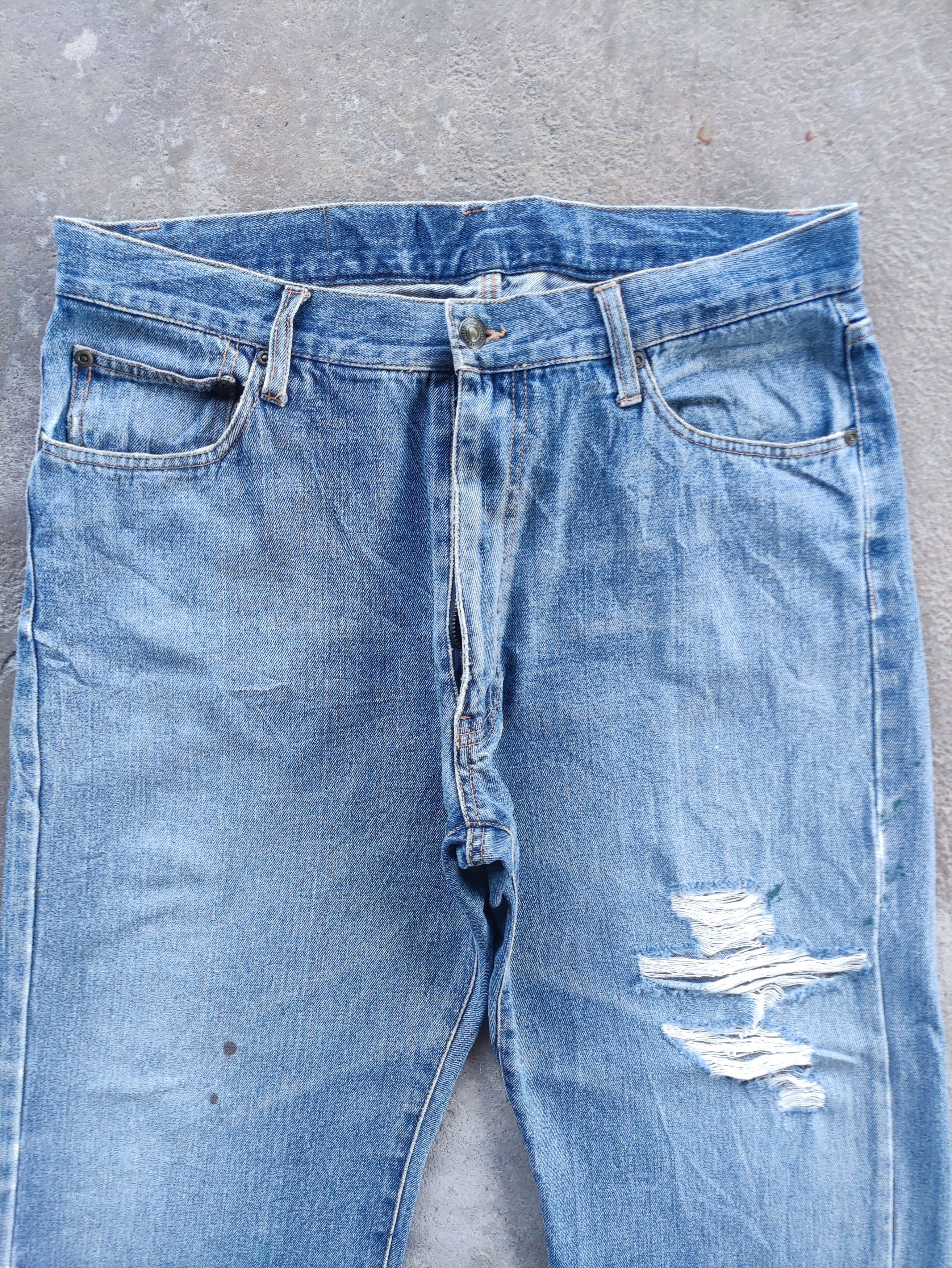 Japanese Brand W34 Vintage Japanese Baggy Jeans Distressed Faded Pants Size US 35 - 3 Thumbnail