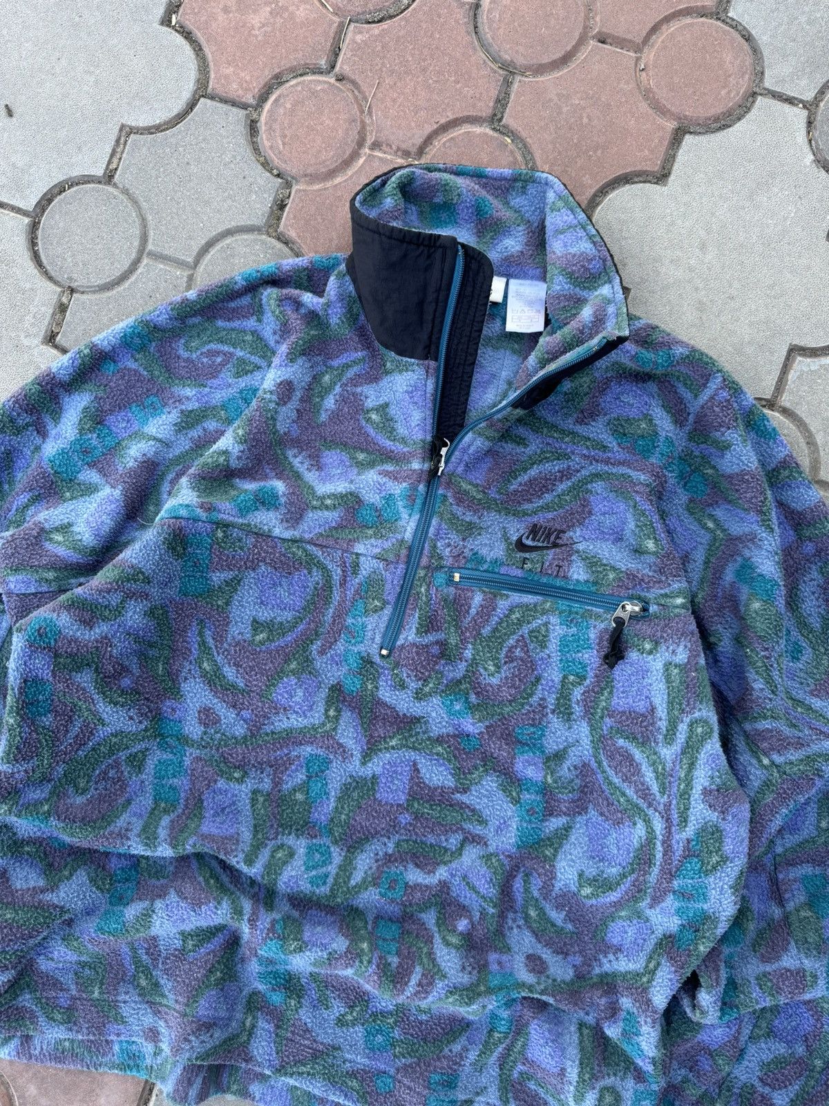 Nike ACG × Vintage 90s Retro Nike ACG Aztec Fleece Jacket Synchilla Size US M / EU 48-50 / 2 - 3 Thumbnail