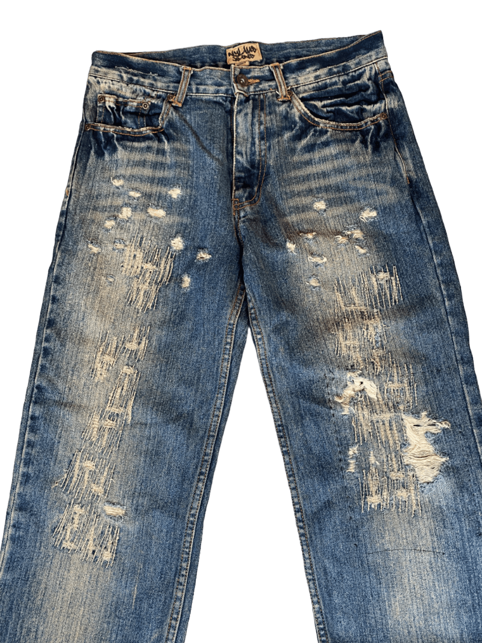 Affliction × If Six Was Nine Japanese Nylaus Distressed Ripped Jeans Size US 31 - 3 Thumbnail