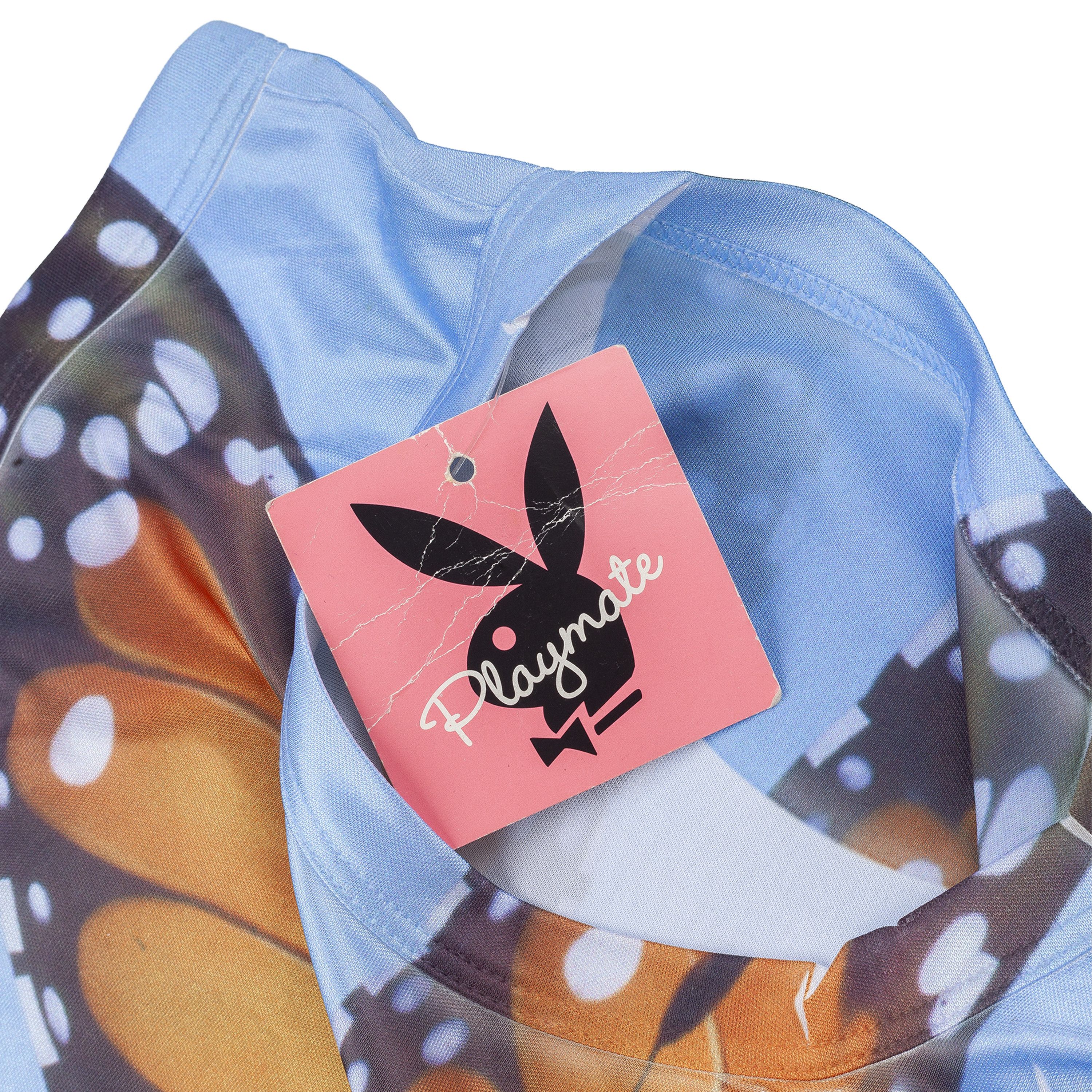 Playboy Playboy Playmate 2003 Vintage Blue Butterfly Print Tank Top Size S / US 4 / IT 40 - 2 Thumbnail