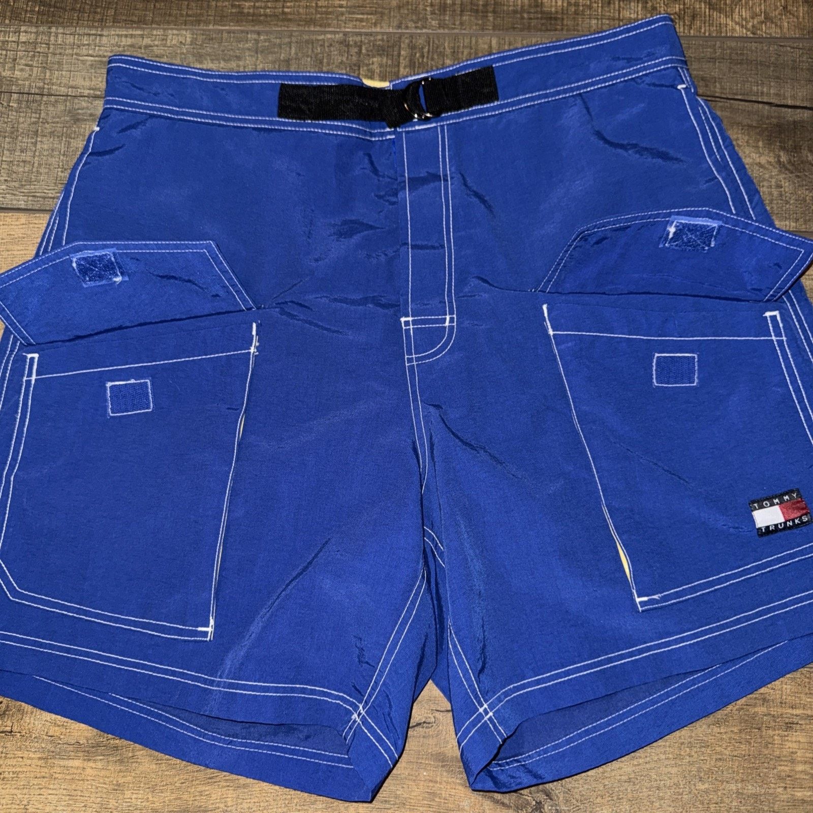 Tommy Hilfiger Y2K Tommy Hilfiger Tommy Trunks Sz L Blue Cargo Pocket EUC Size US 34 / EU 50 - 13 Thumbnail