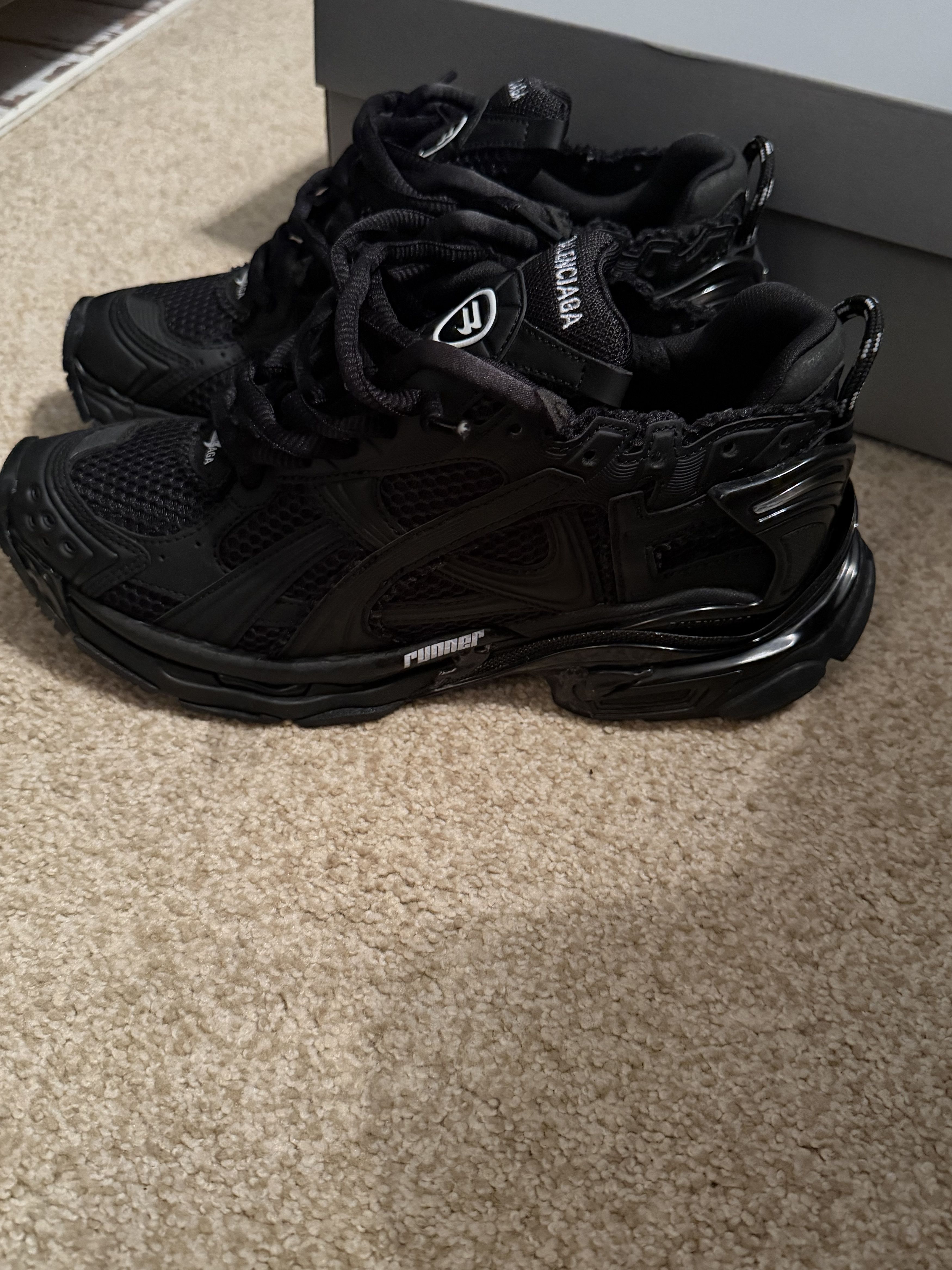 Balenciaga Balenciaga Runners Matte Black Size US 7.5 / EU 40-41 - 4 Thumbnail