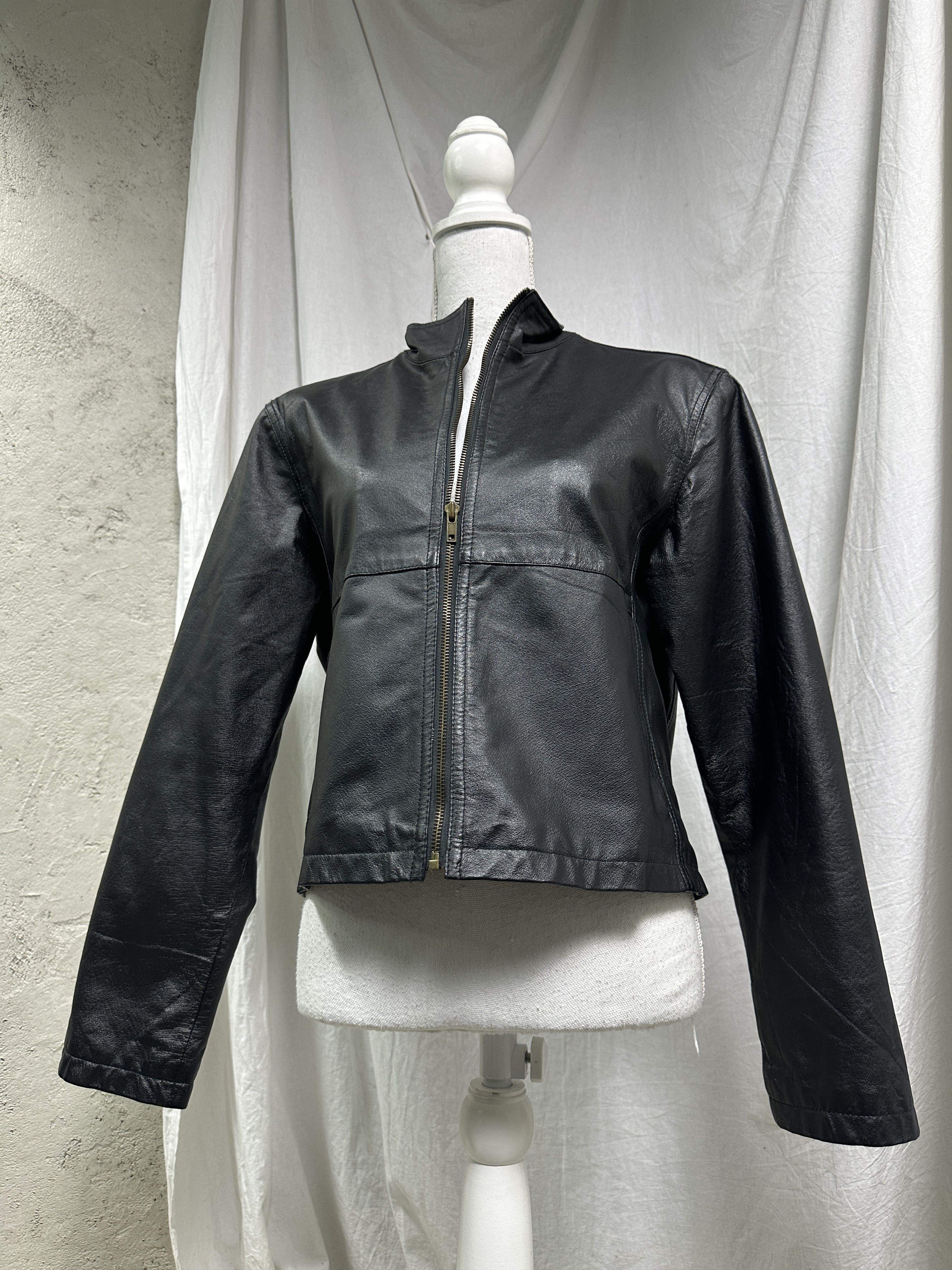 Vintage Vintage Leather Biker Moto Grunge Cropped Jacket 00s Size US M / EU 48-50 / 2 - 1 Thumbnail