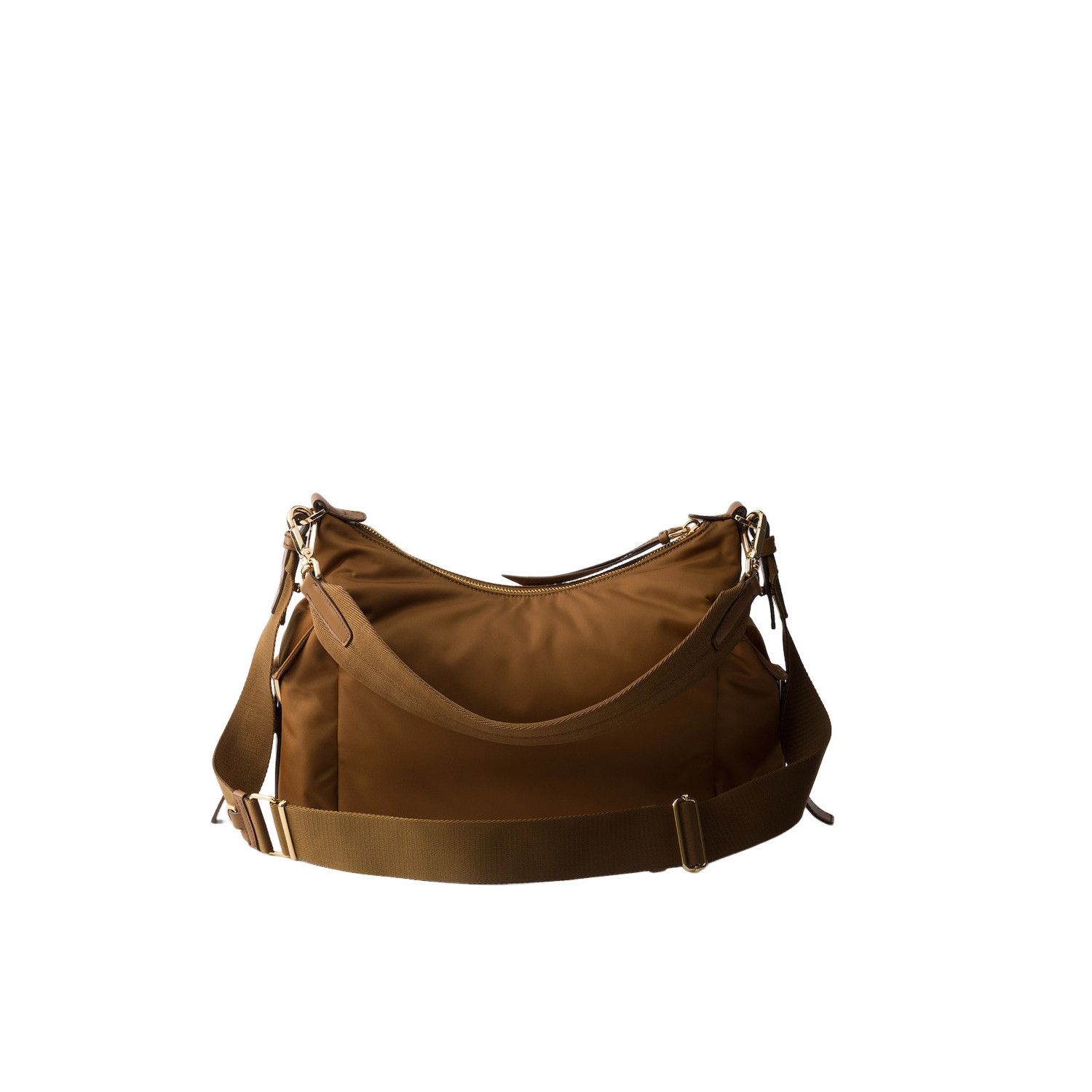 Prada PRADA Explore Large $2500 Brandy Re-Nylon Leather Shoulder B Size ONE SIZE - 3 Thumbnail