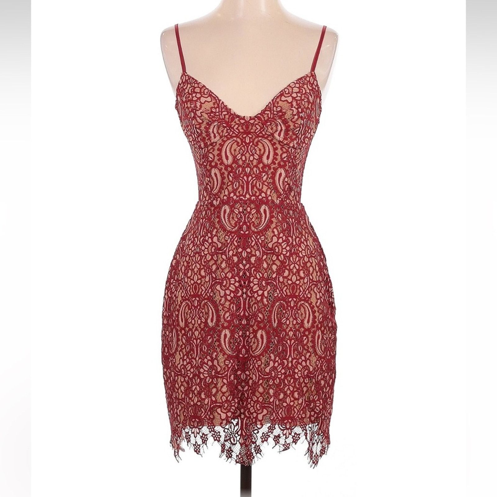 For Love & Lemons For Love & Lemons Vika Mini Dress - Size Small - Red Size S / US 4 / IT 40 - 2 Thumbnail