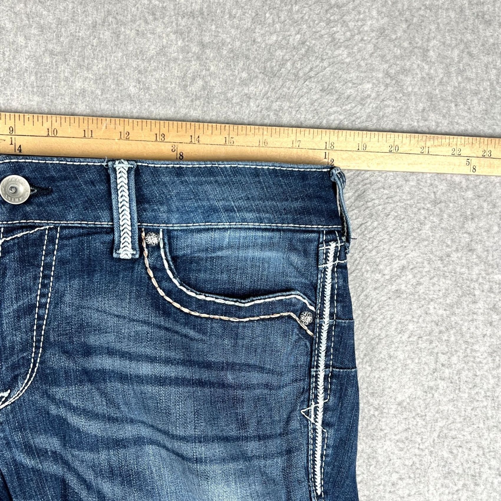 Ariat Ariat REAL Mid Rise Bootcut Jeans Stretch Denim Flap Pockets Blue 33x33 Women Western Size 24" / US 00 / IT 34 - 6 Thumbnail