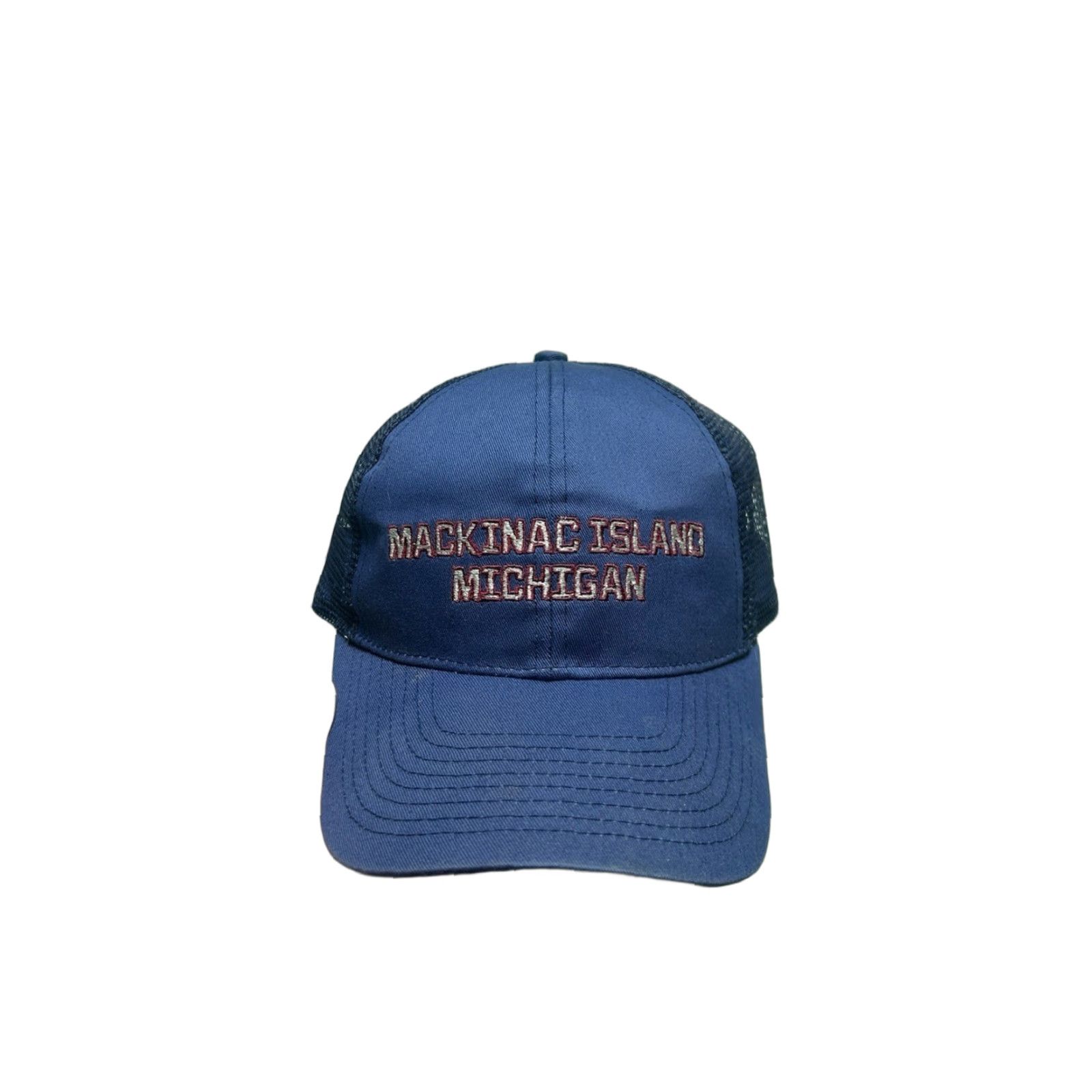 Vintage VINTAGE SnapBack hat cap Mackinac island Michigan embroidered blue adjustable Men Adjustable Blue Mackinac island Michigan SnapBack Hat cap Size ONE SIZE - 1 Thumbnail