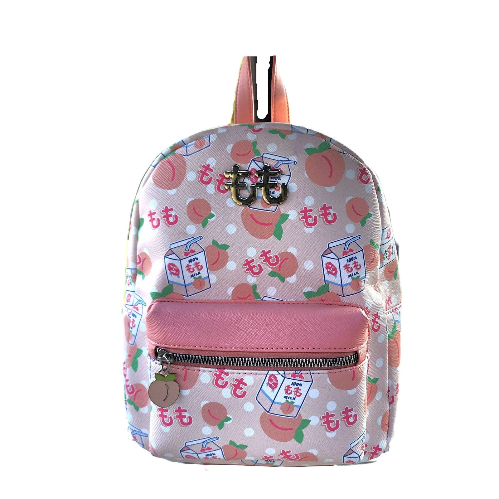 Designer BioWorld Pastel Peach Milk PVC Mini Backpack Size ONE SIZE - 14 Thumbnail