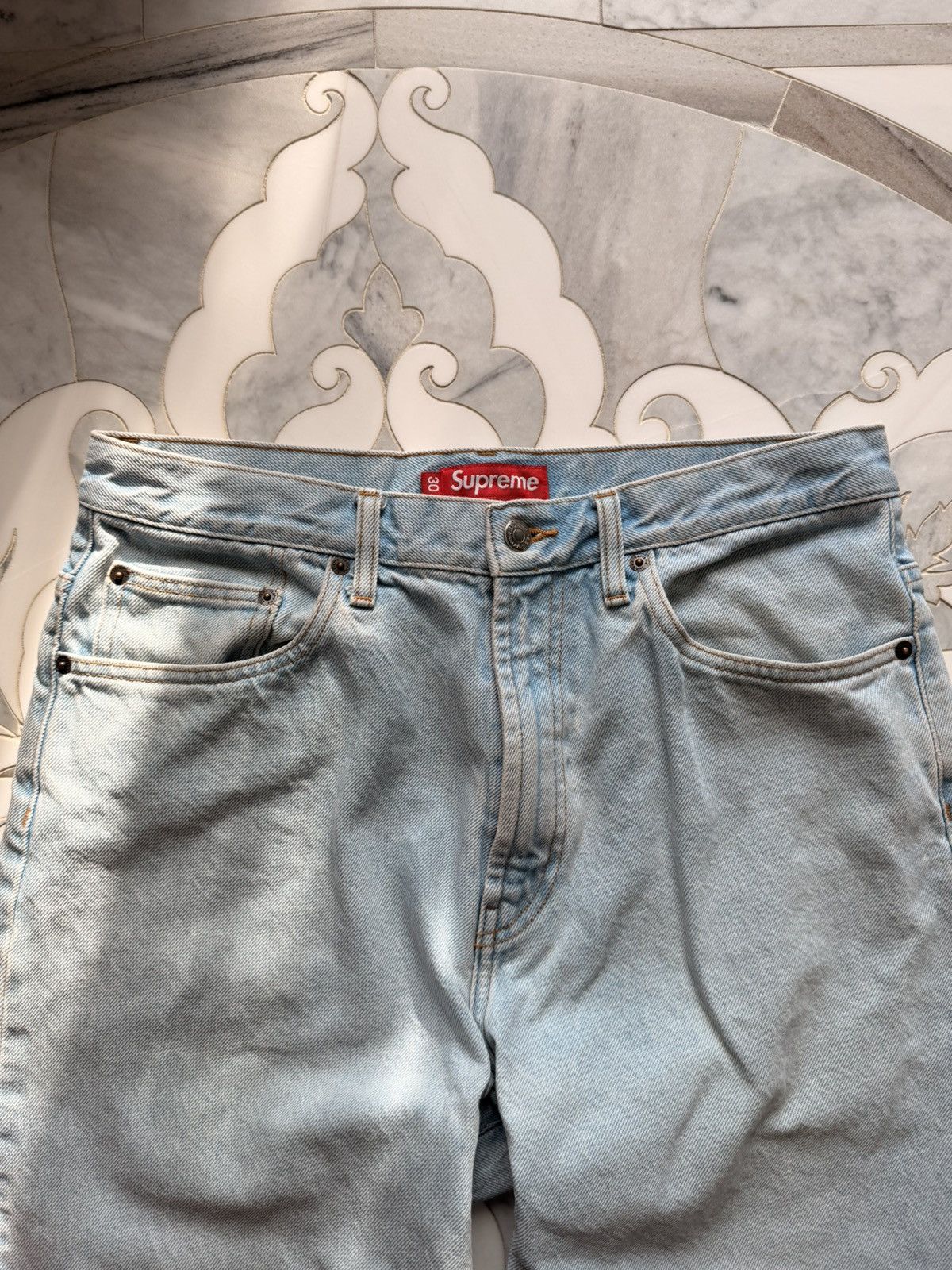 Supreme Supreme Baggy Jeans Light Wash Size US 30 / EU 46 - 3 Thumbnail