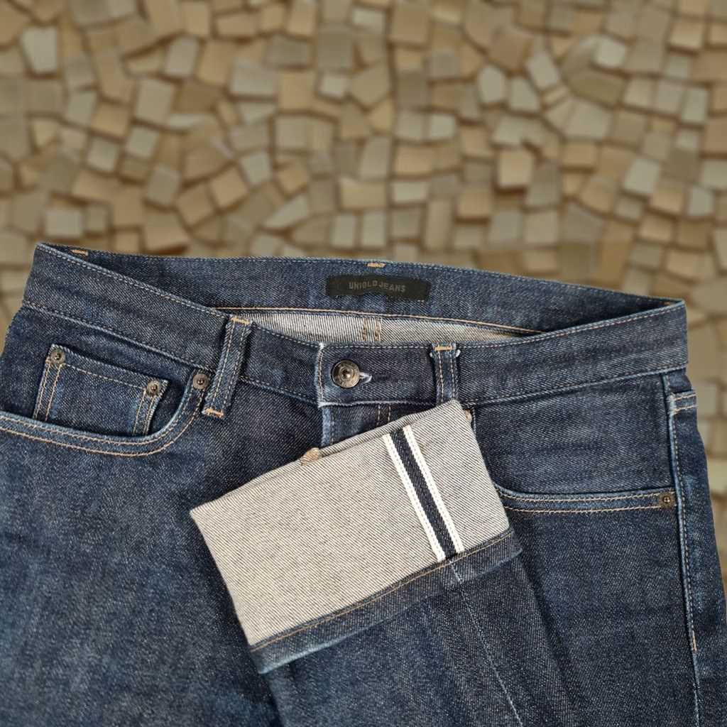 Uniqlo Uniqlo Jeans Blue Slim Fit Straight Stretch Denim W30 L26 5-Pocket Selvedge Zip Fly Regular Mens Size US 30 / EU 46 - 1 Thumbnail