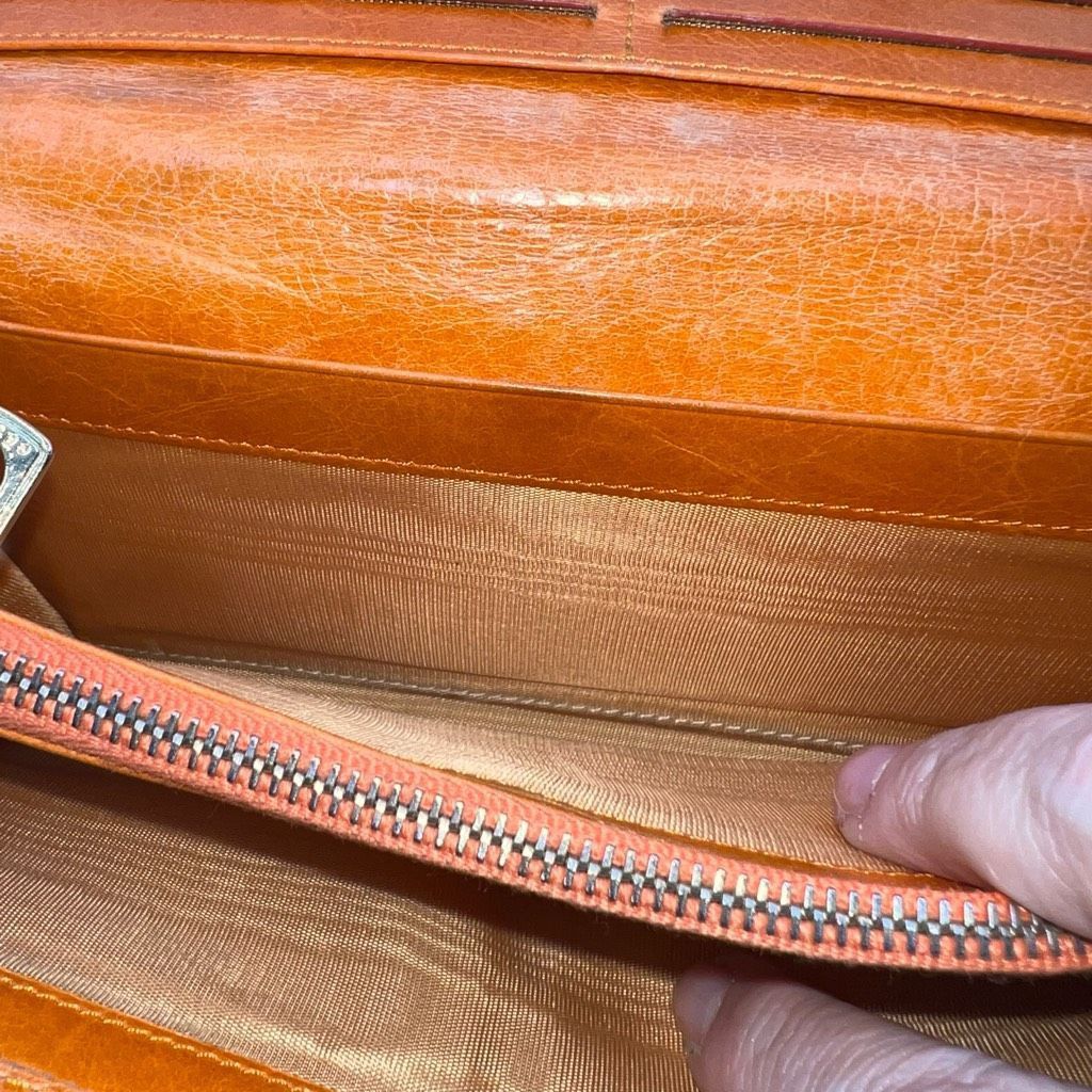 Celine CELINE RARE Embossed Macadam Long Leather Wallet with full inclusion Size ONE SIZE - 6 Thumbnail